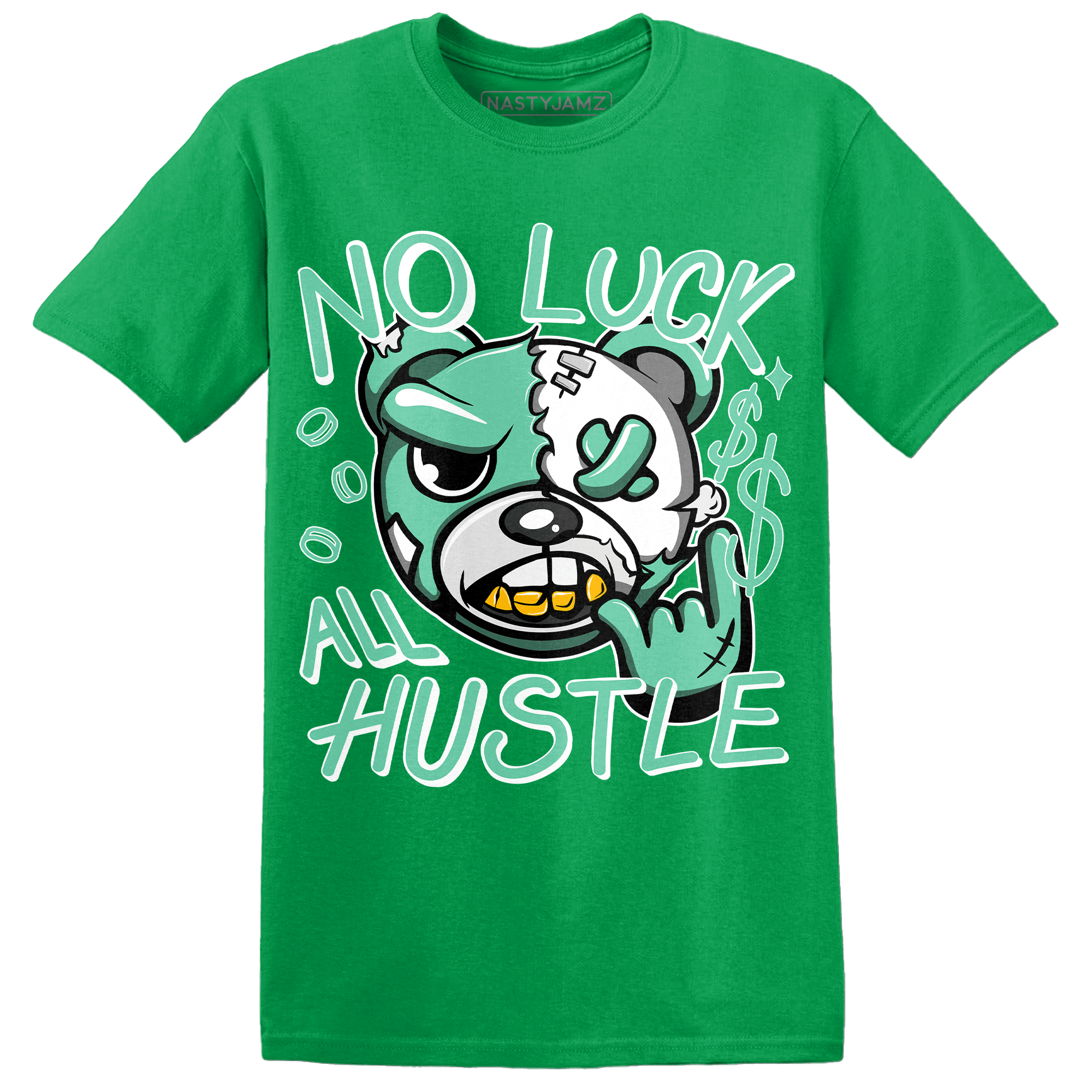 High OG Green Glow 1s T Shirt Match All Hustle - NastyJamz