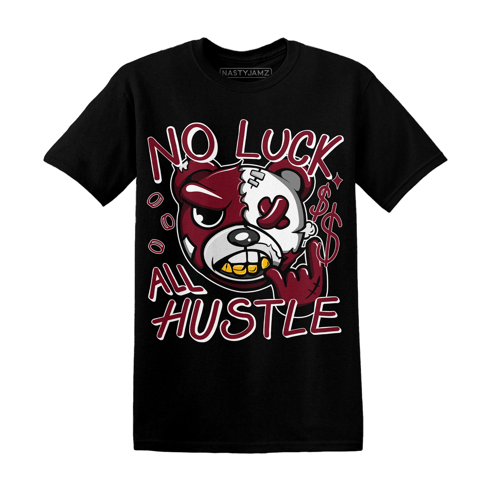 High White Team Red 1s T Shirt Match All Hustle - NastyJamz