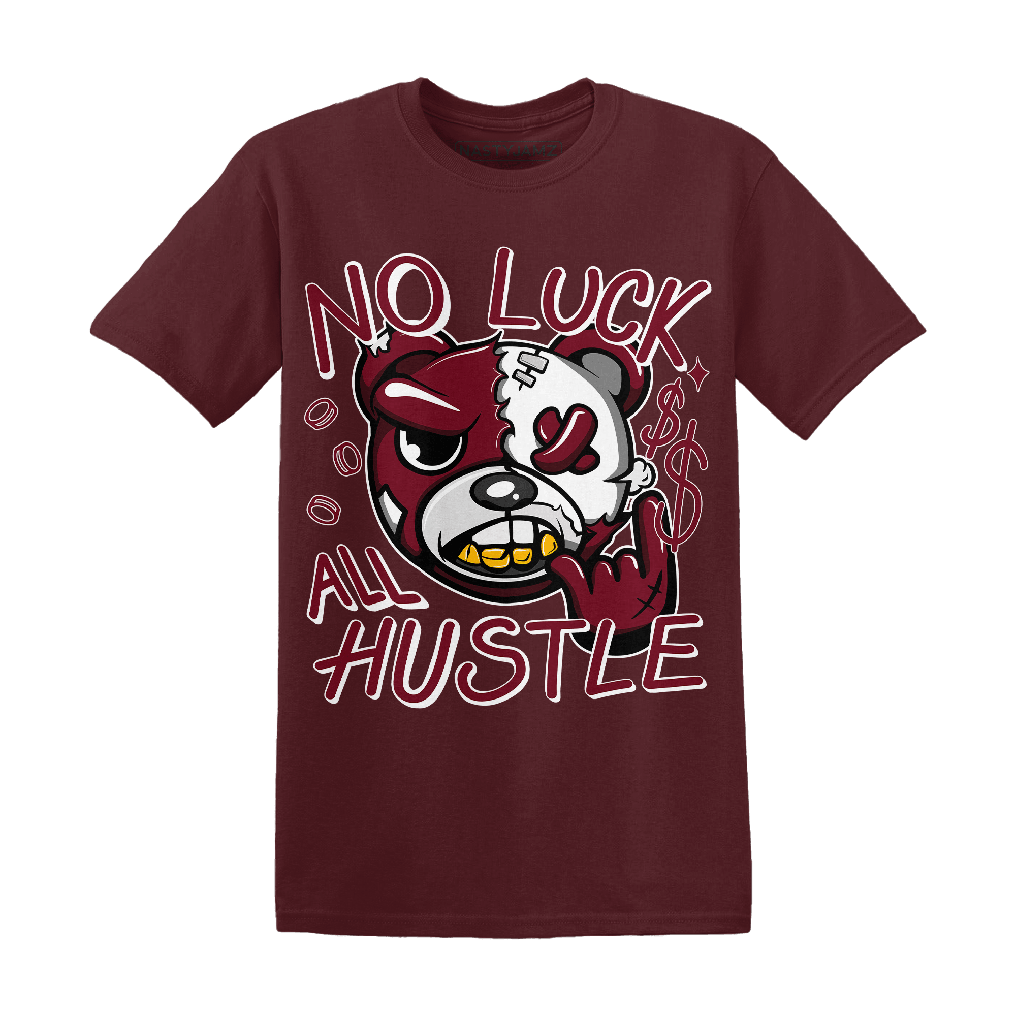 High White Team Red 1s T Shirt Match All Hustle - NastyJamz