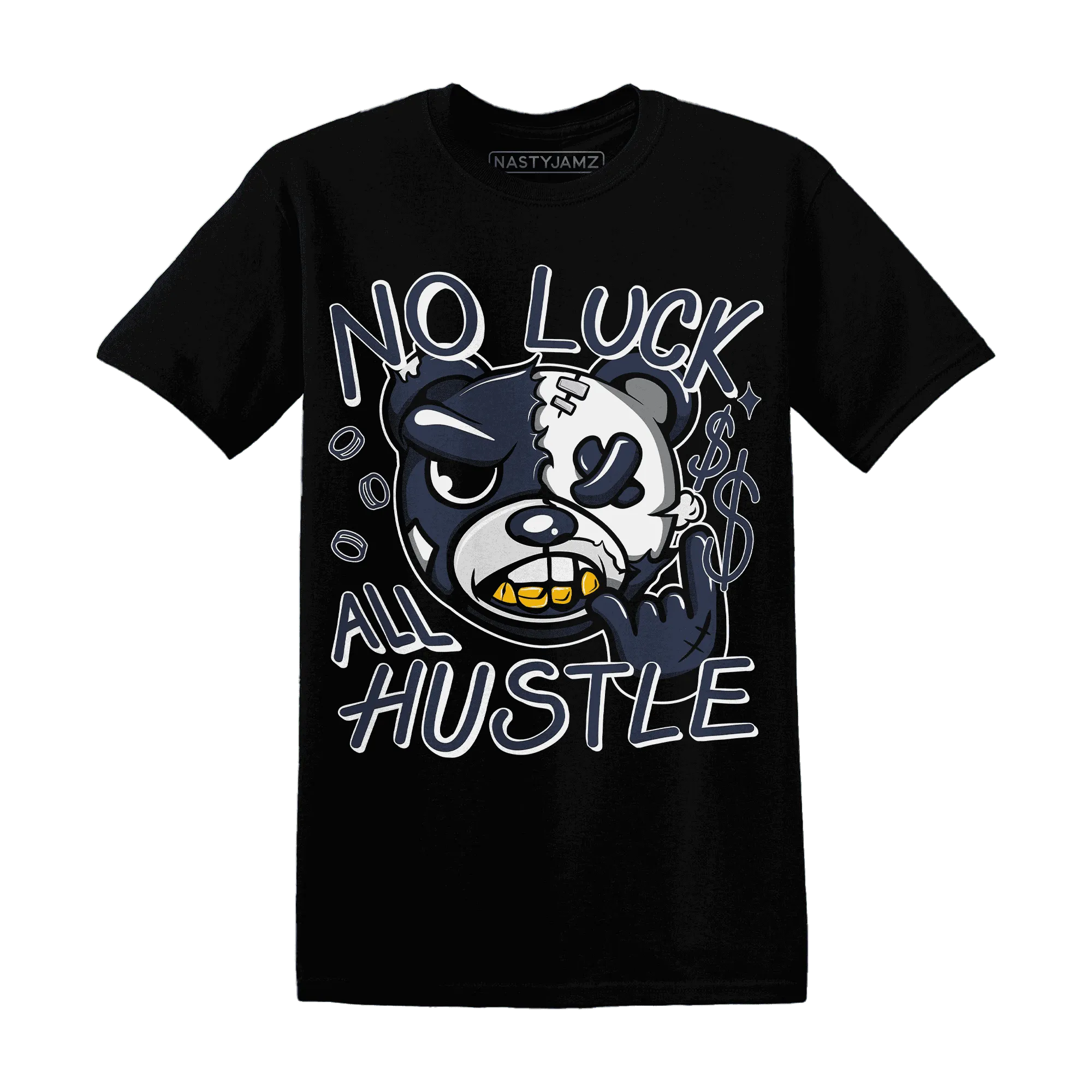 White-Navy-6s-T-Shirt-Match-All-Hustle