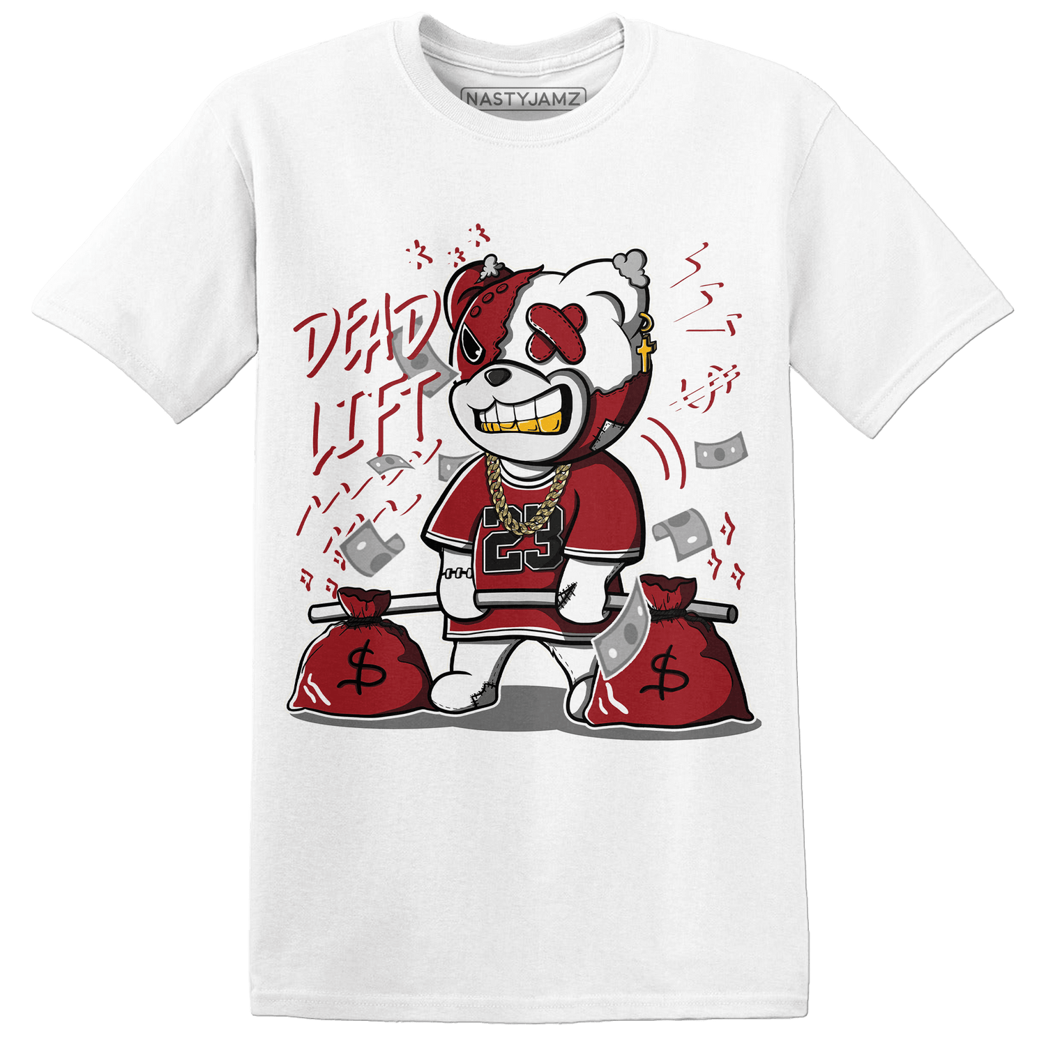 Retro Red Taxi 12s T Shirt Match BER 23 Deadlift - NastyJamz