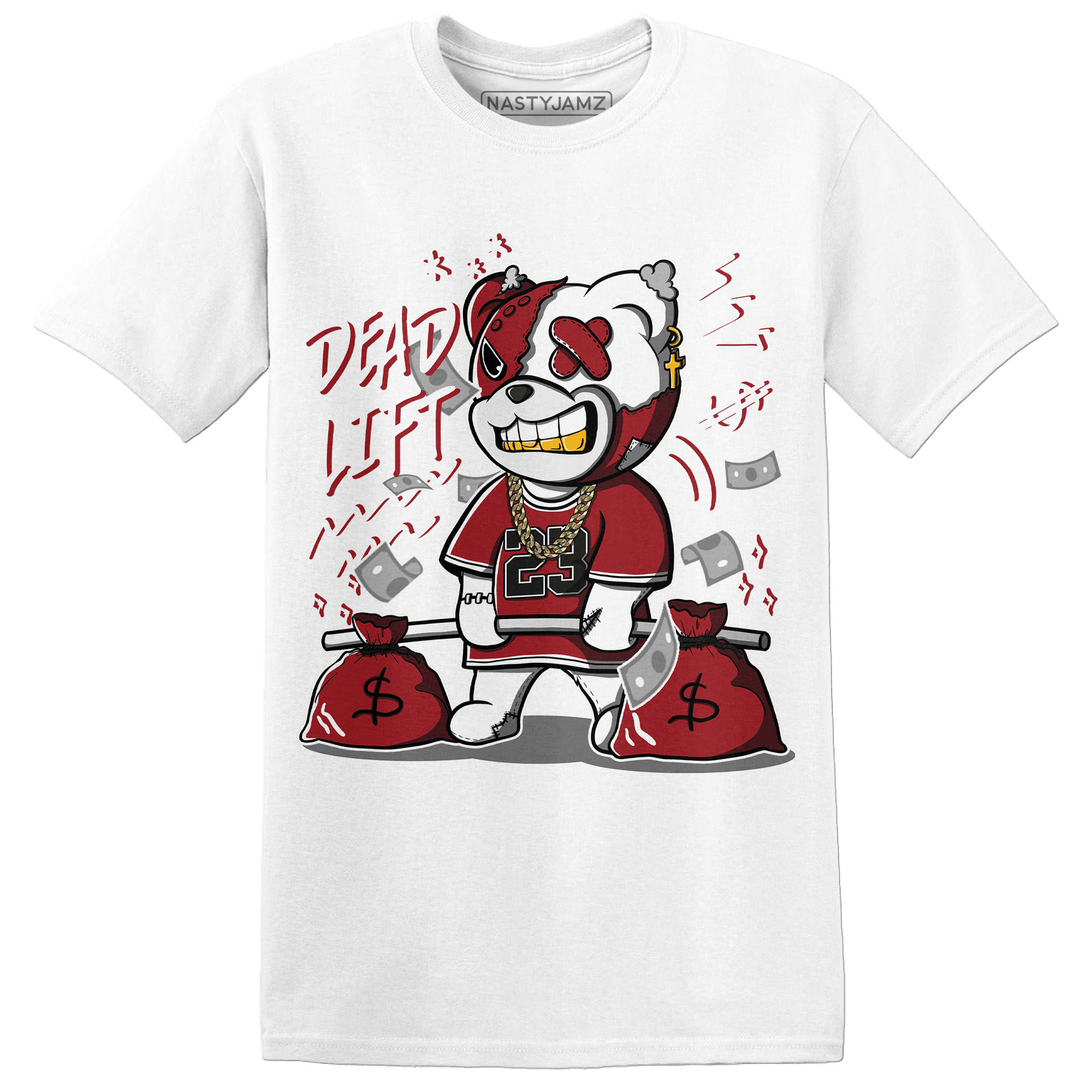 Retro Red Taxi 12s T Shirt Match BER 23 Deadlift - NastyJamz