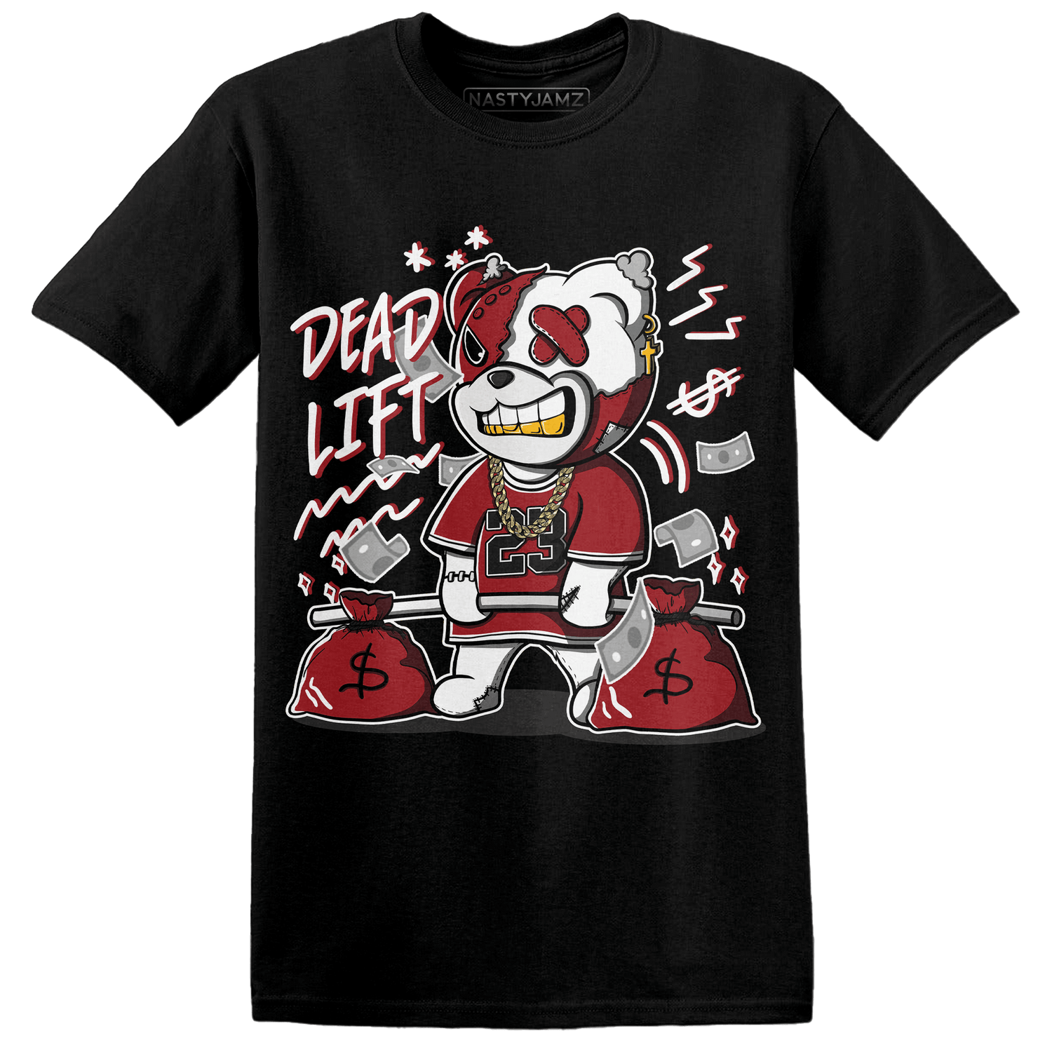 Retro Red Taxi 12s T Shirt Match BER 23 Deadlift - NastyJamz