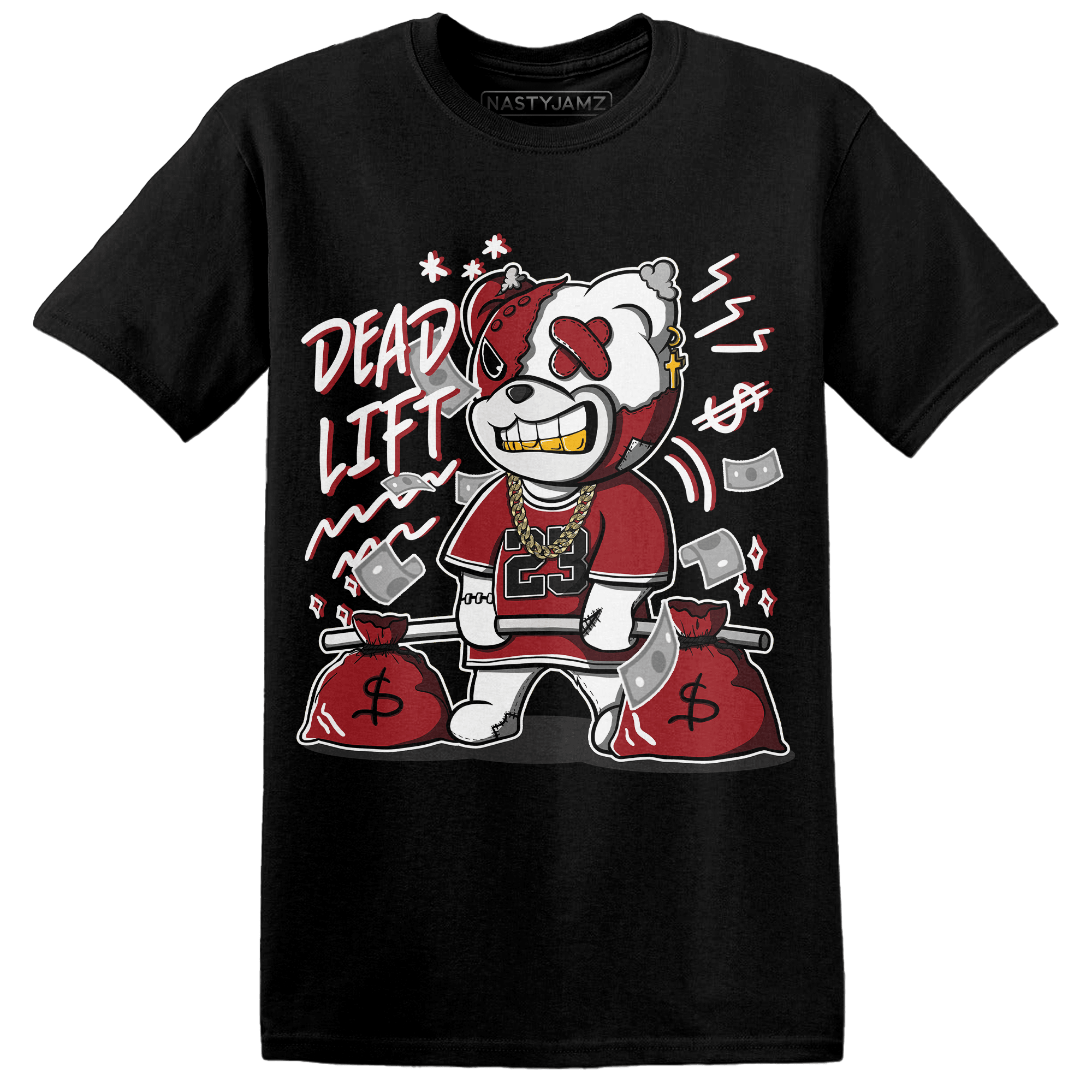 Retro Red Taxi 12s T Shirt Match BER 23 Deadlift - NastyJamz