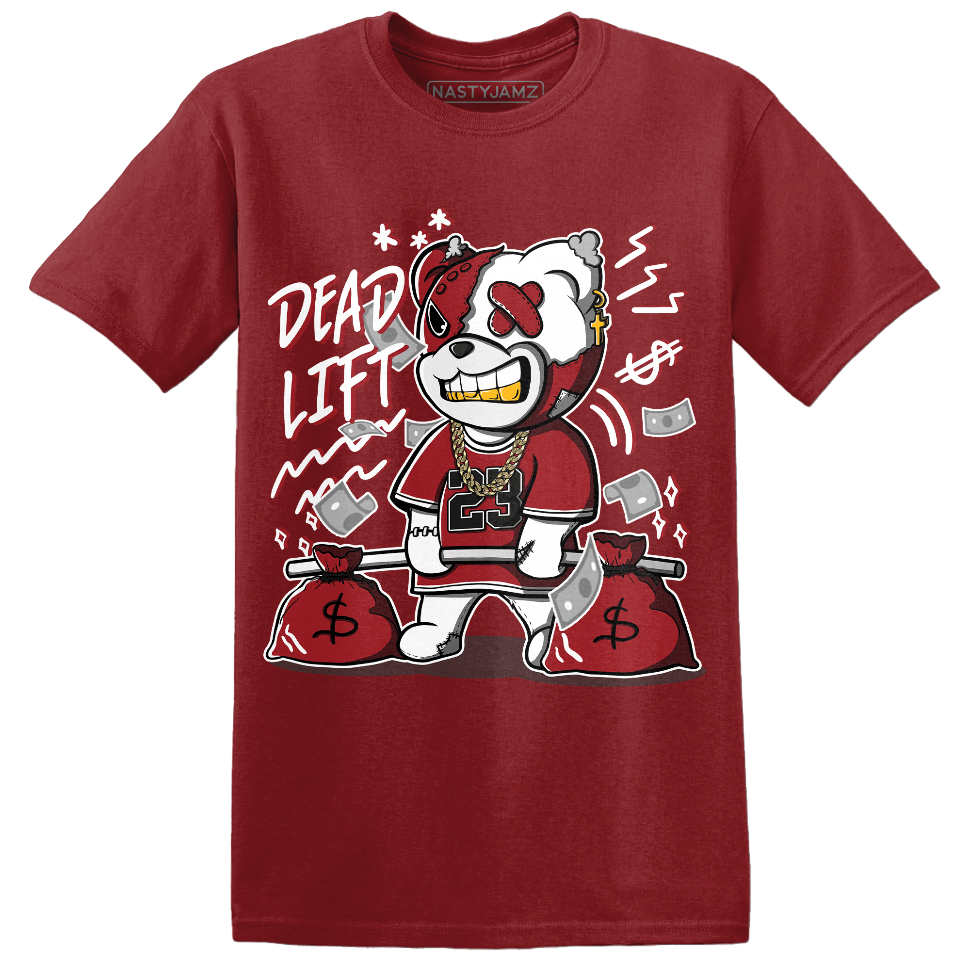 Retro Red Taxi 12s T Shirt Match BER 23 Deadlift - NastyJamz