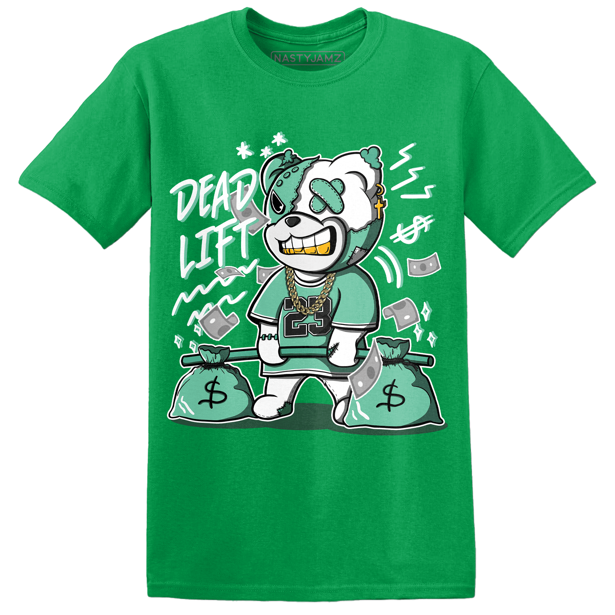 High OG Green Glow 1s T Shirt Match BER 23 Deadlift - NastyJamz