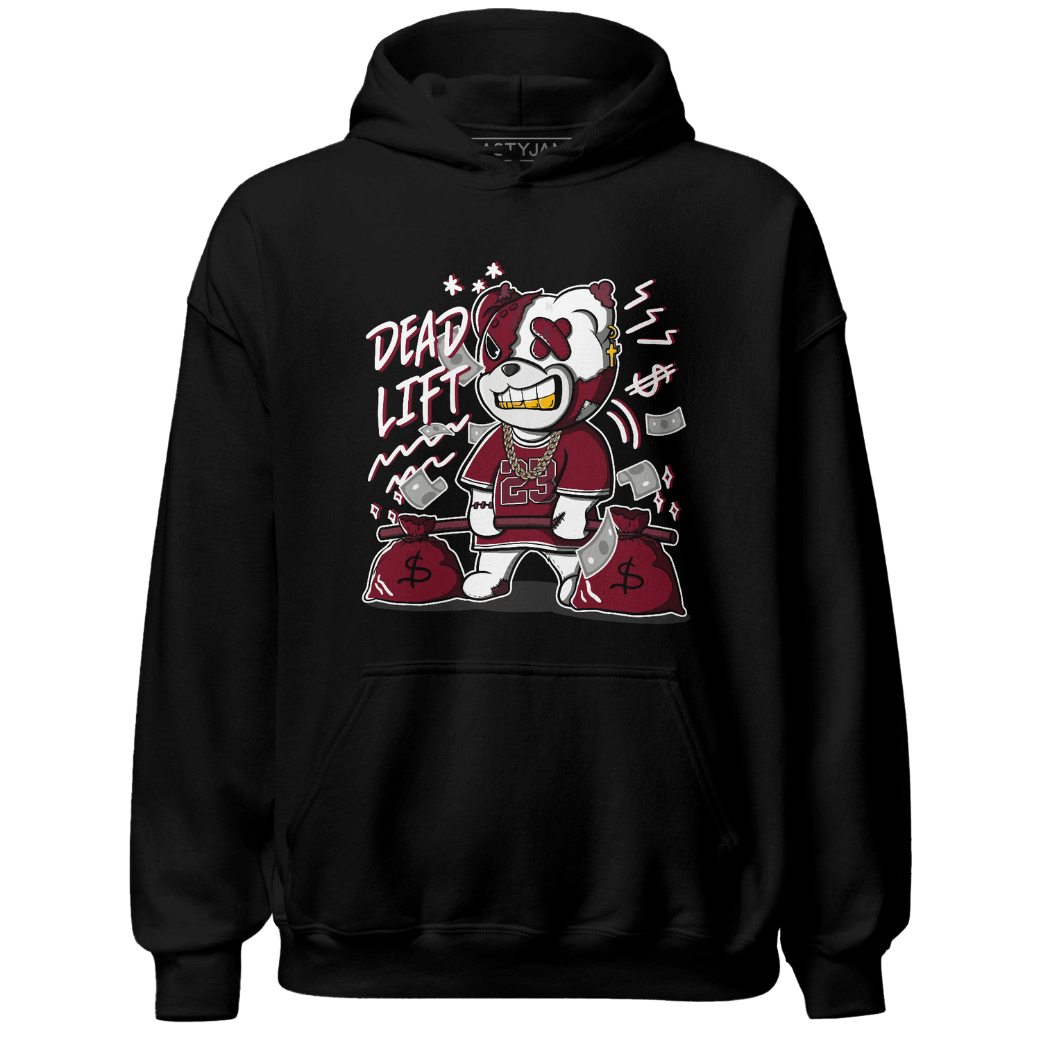 High White Team Red 1s Hoodie Match BER 23 Deadlift - NastyJamz