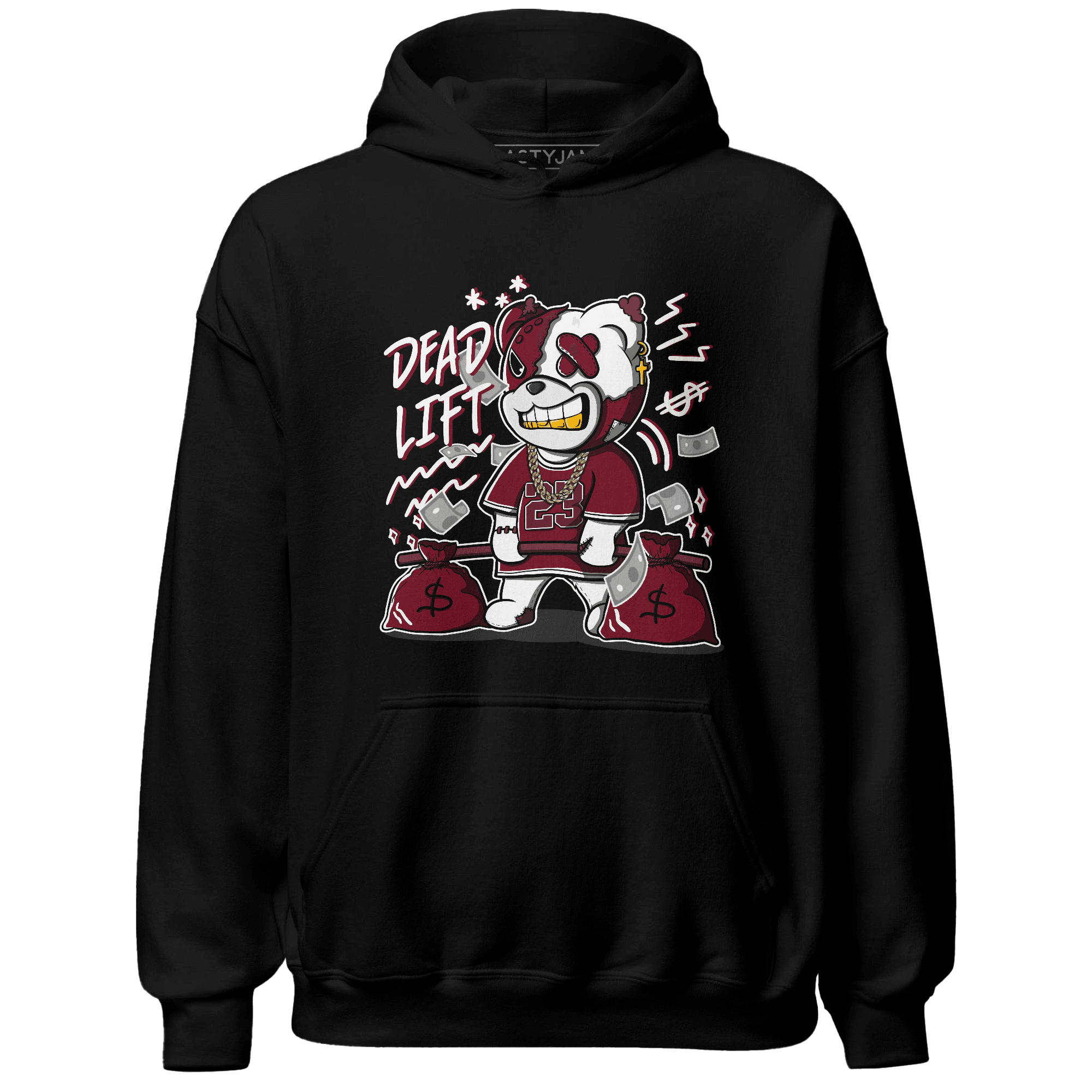 High White Team Red 1s Hoodie Match BER 23 Deadlift - NastyJamz