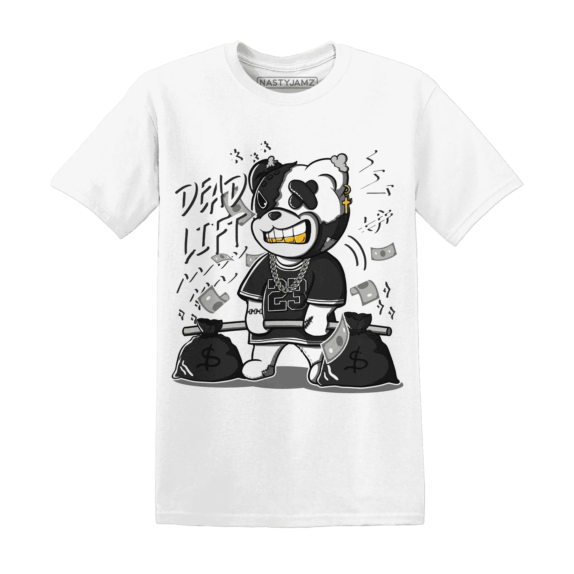 White-Thunder-4s-T-Shirt-Match-BER-23-Deadlift