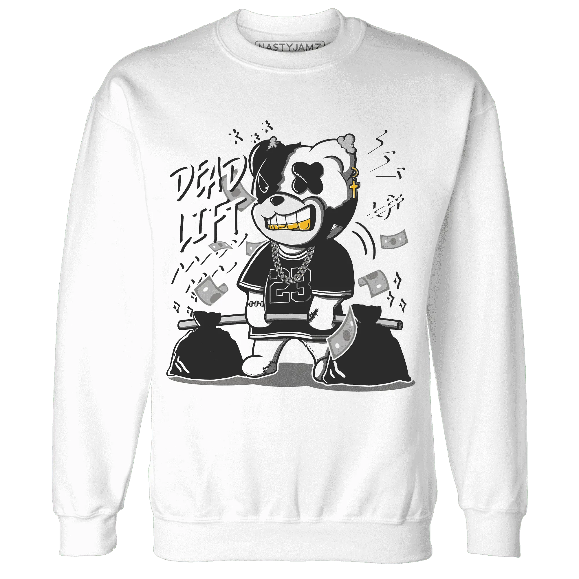 White-Thunder-4s-Sweatshirt-Match-BER-23-Deadlift