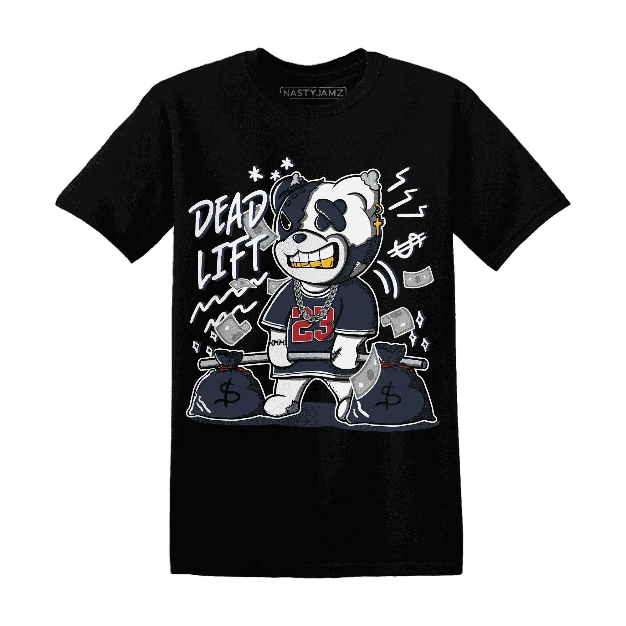 White-Navy-6s-T-Shirt-Match-BER-23-Deadlift