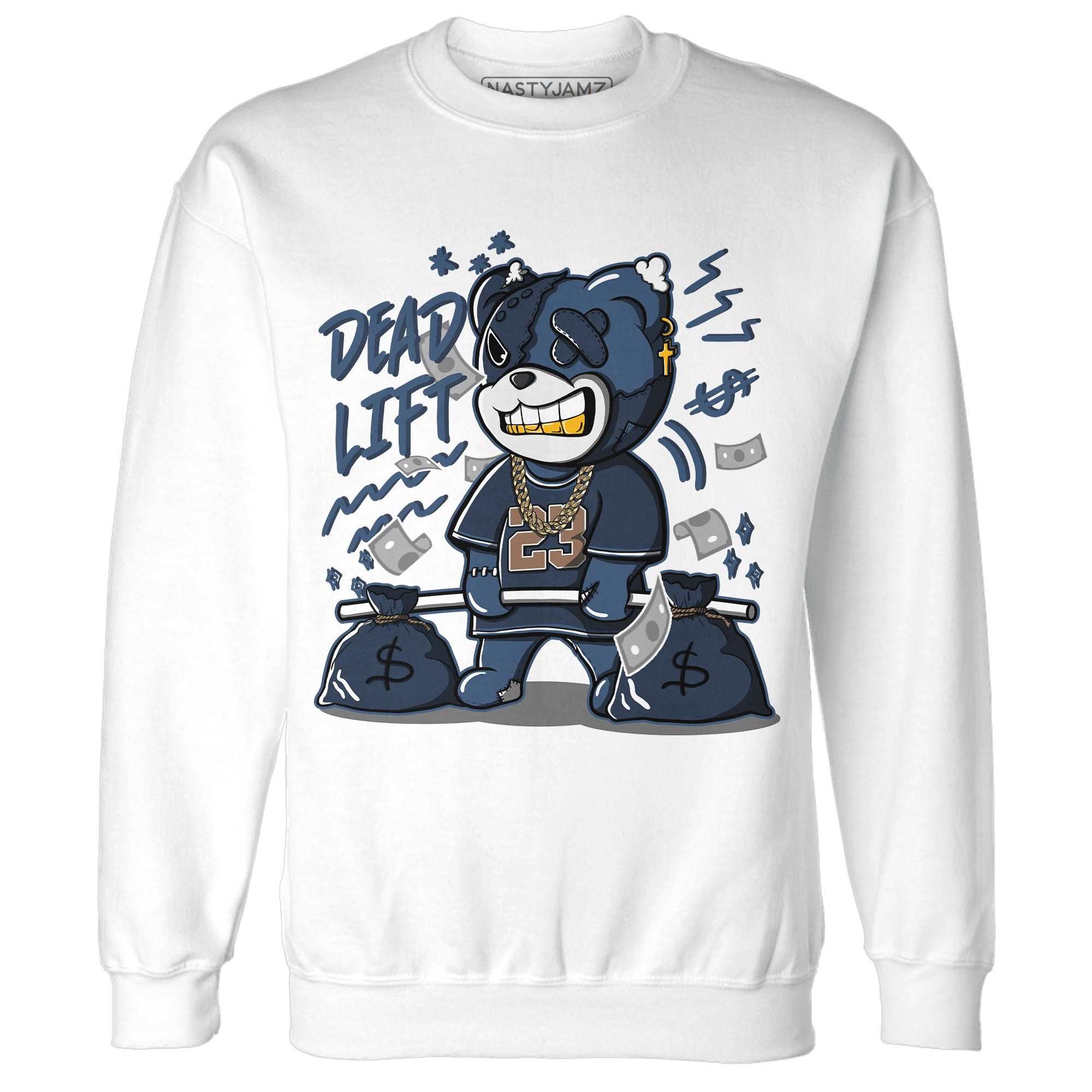 AM 1 86 Jackie Robinson Sweatshirt Match BER 23 Deadlift - NastyJamz