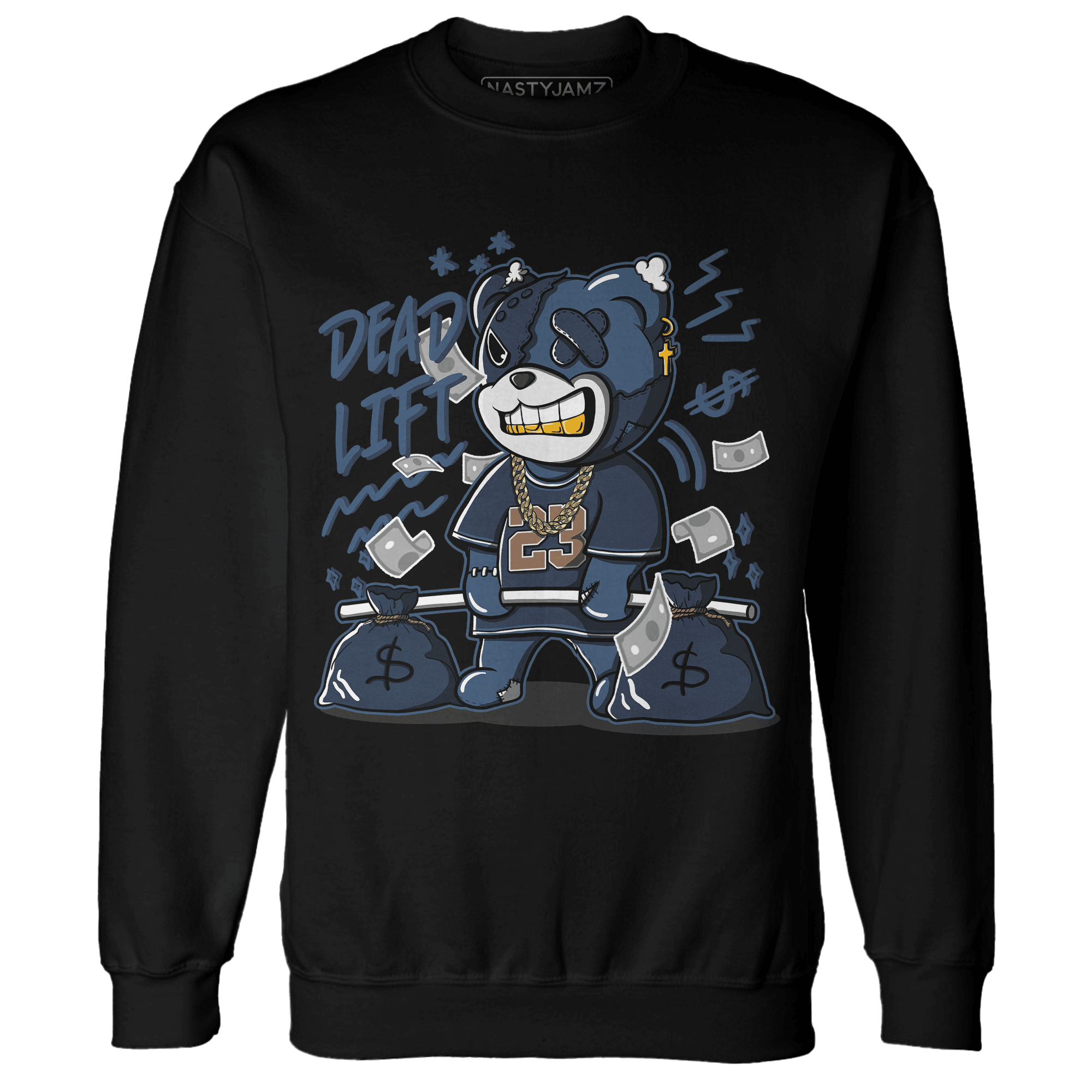 AM 1 86 Jackie Robinson Sweatshirt Match BER 23 Deadlift - NastyJamz