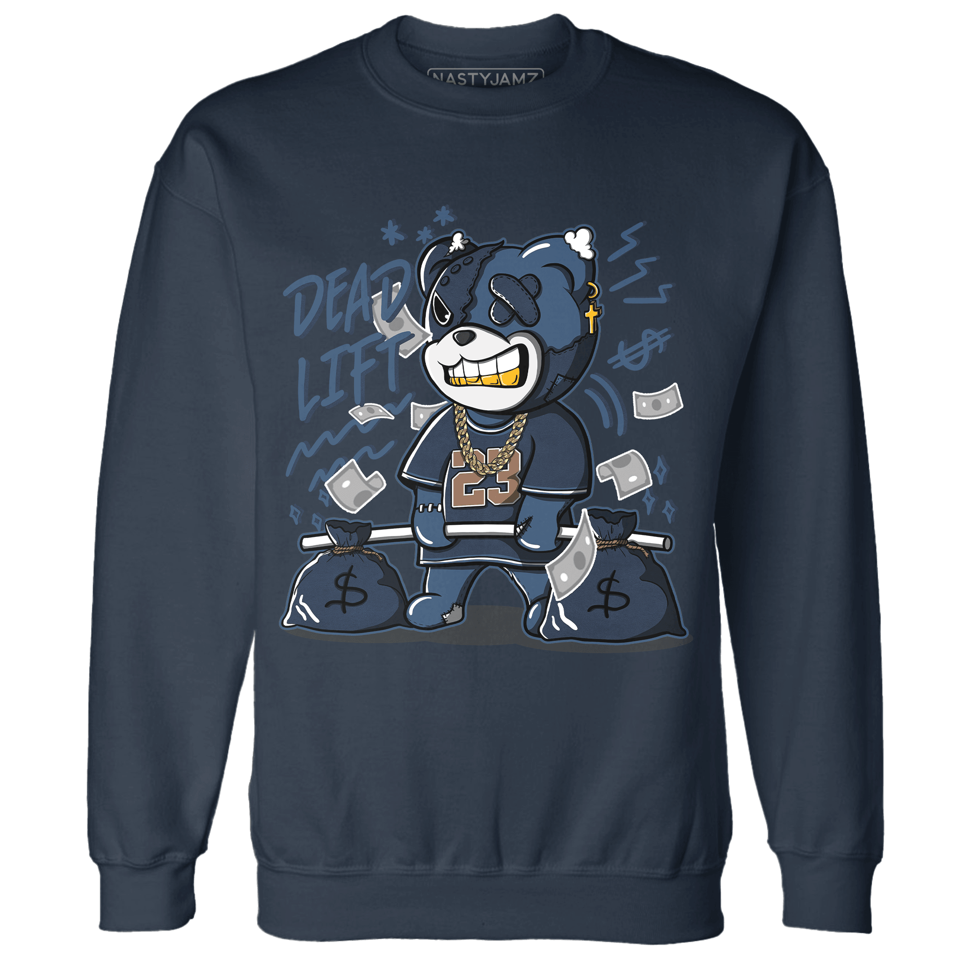 AM 1 86 Jackie Robinson Sweatshirt Match BER 23 Deadlift - NastyJamz