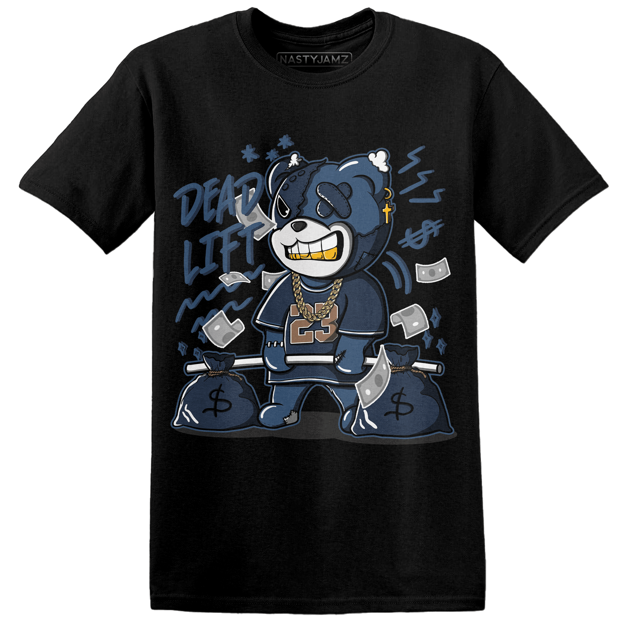 AM 1 86 Jackie Robinson T Shirt Match BER 23 Deadlift - NastyJamz