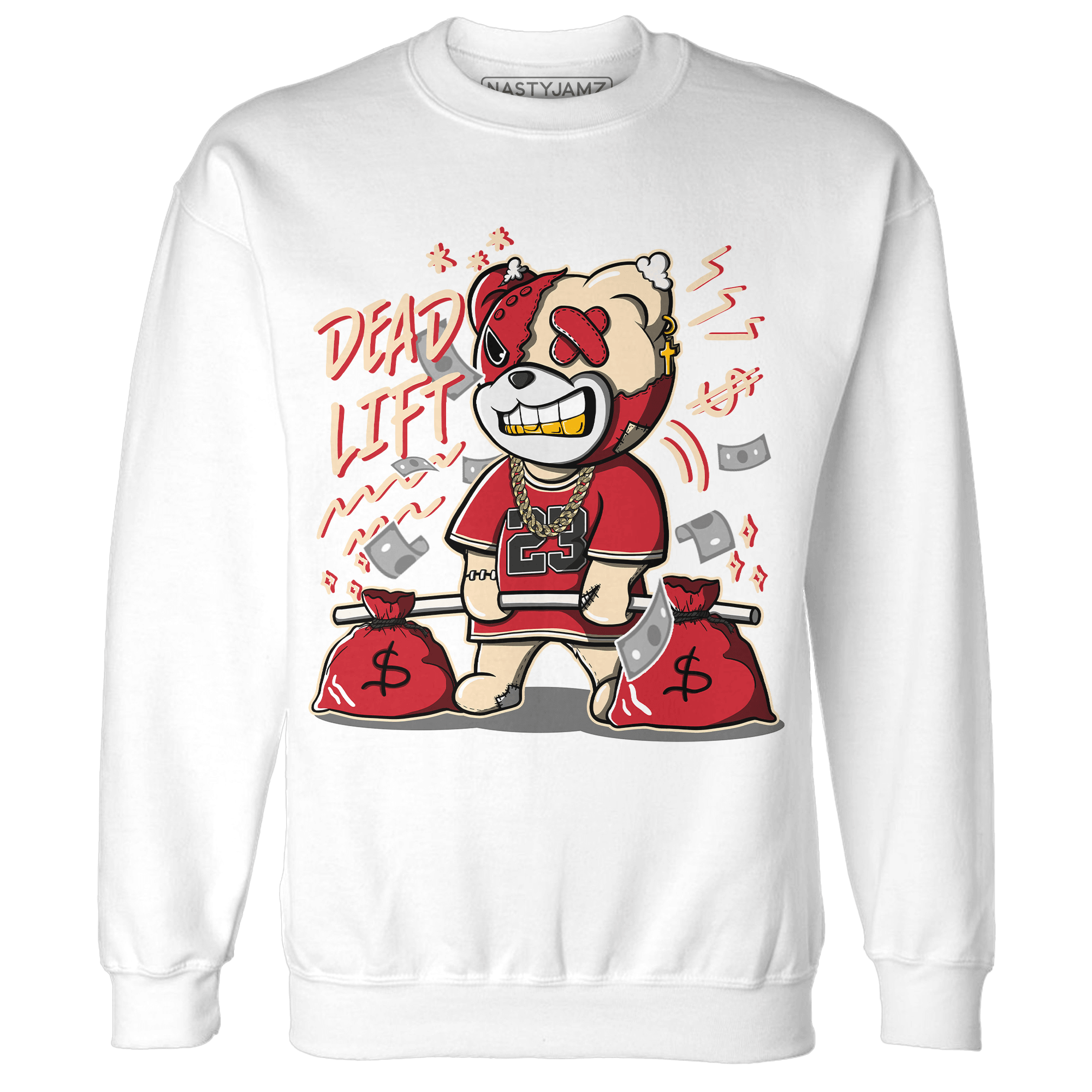 Jumman Jack University Red Sweatshirt Match BER 23 Deadlift - NastyJamz