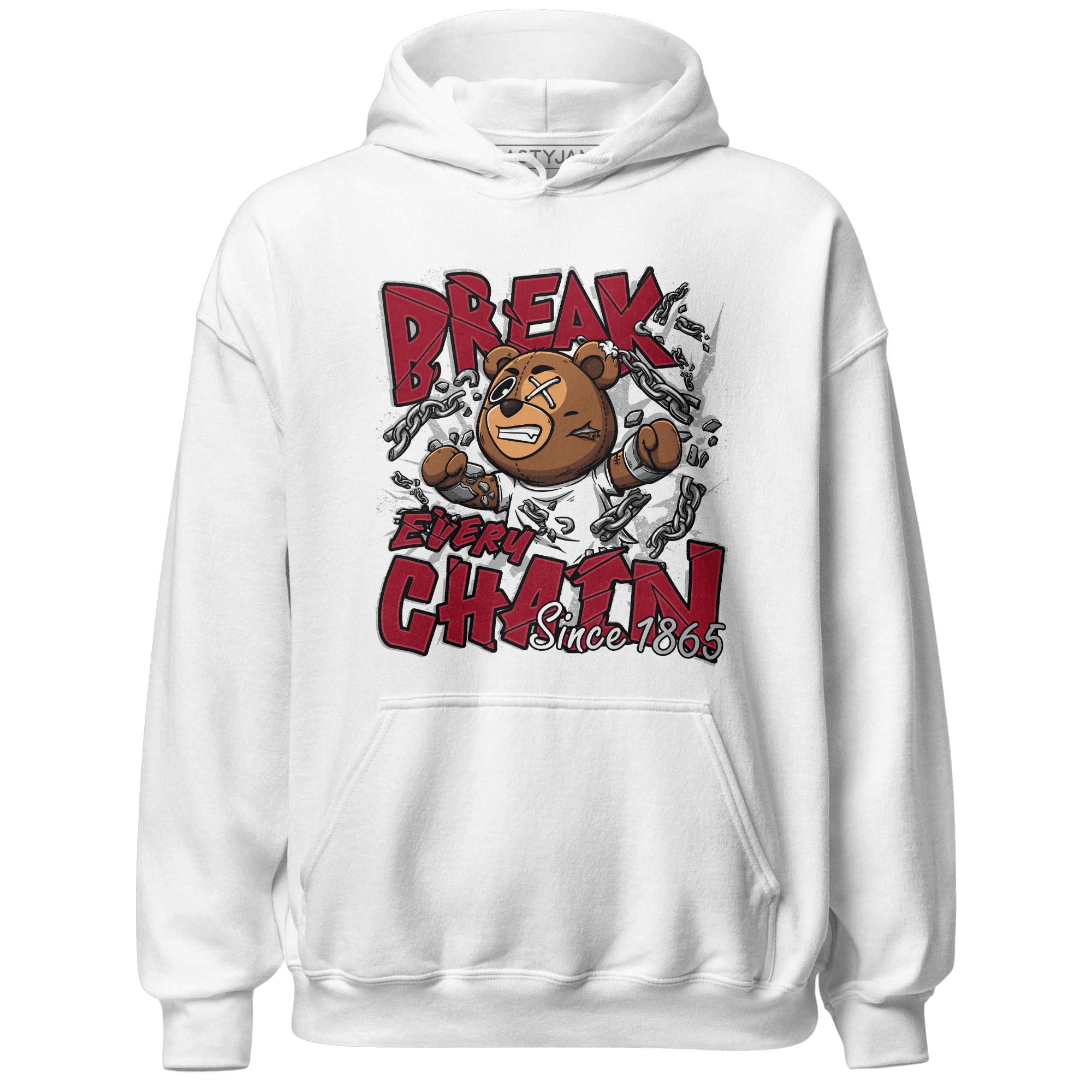 Retro Red Taxi 12s Hoodie Match BER Break Chain - NastyJamz