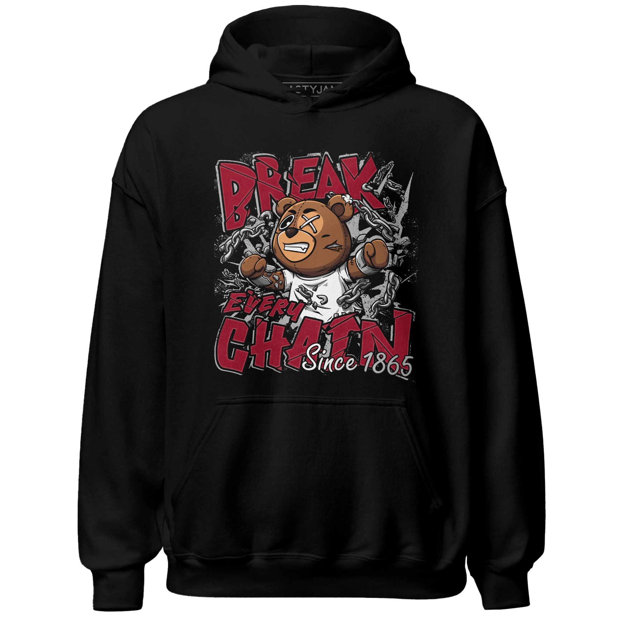 Retro Red Taxi 12s Hoodie Match BER Break Chain - NastyJamz