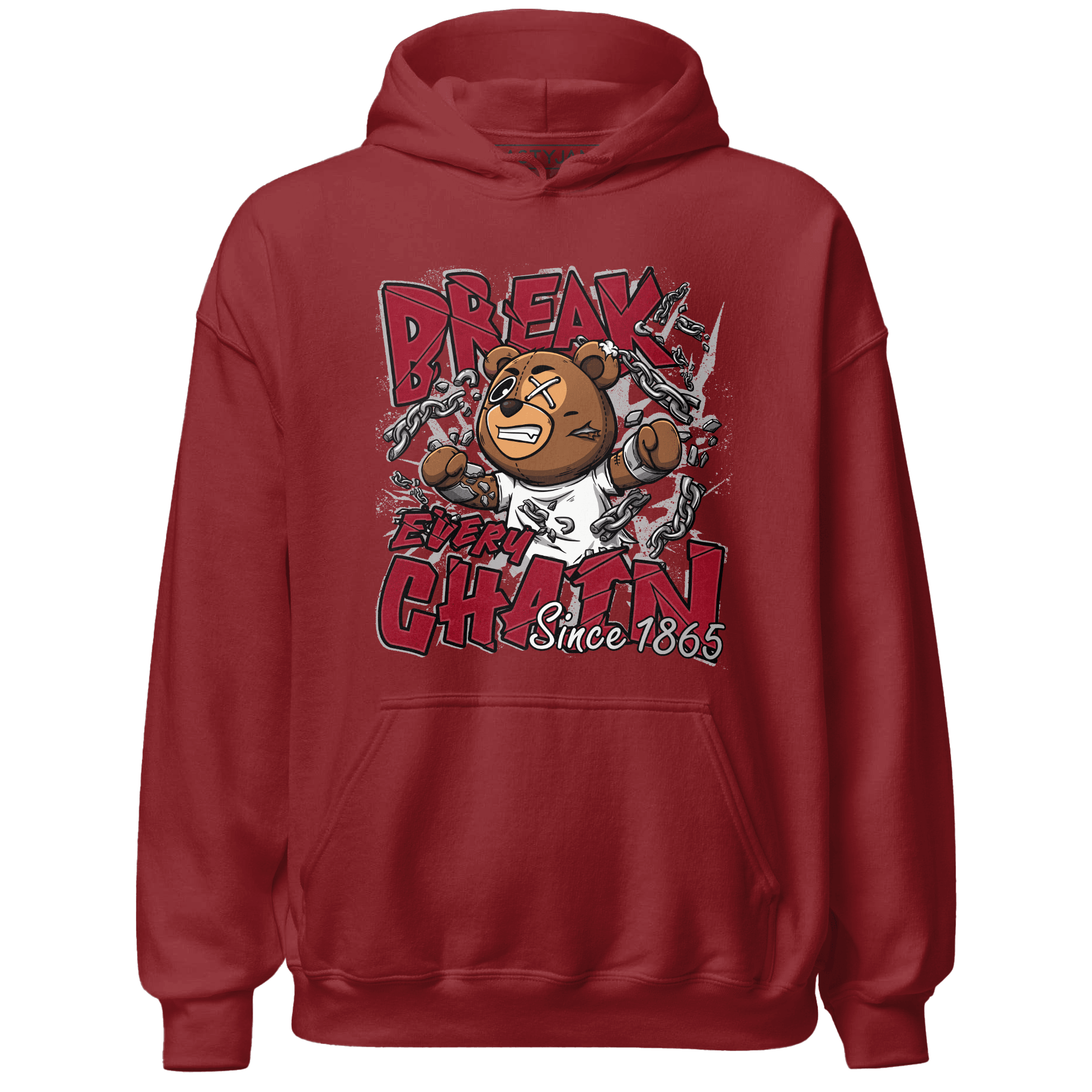 Retro Red Taxi 12s Hoodie Match BER Break Chain - NastyJamz