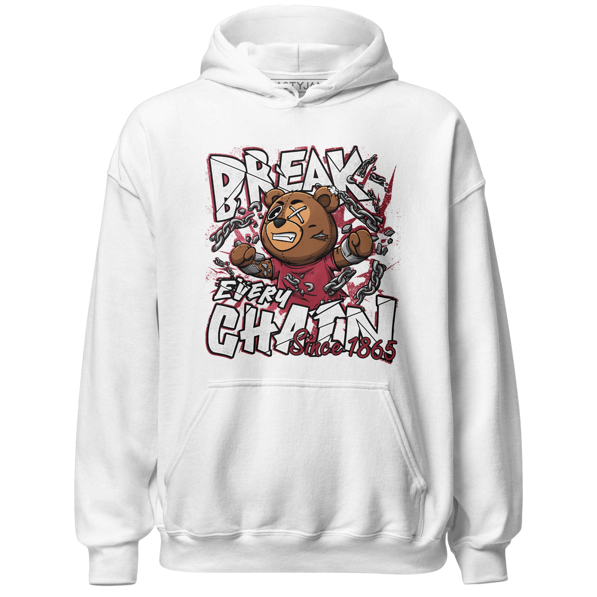 High 85 Metallic Burgundy 1s Hoodie Match BER Break Chain - NastyJamz
