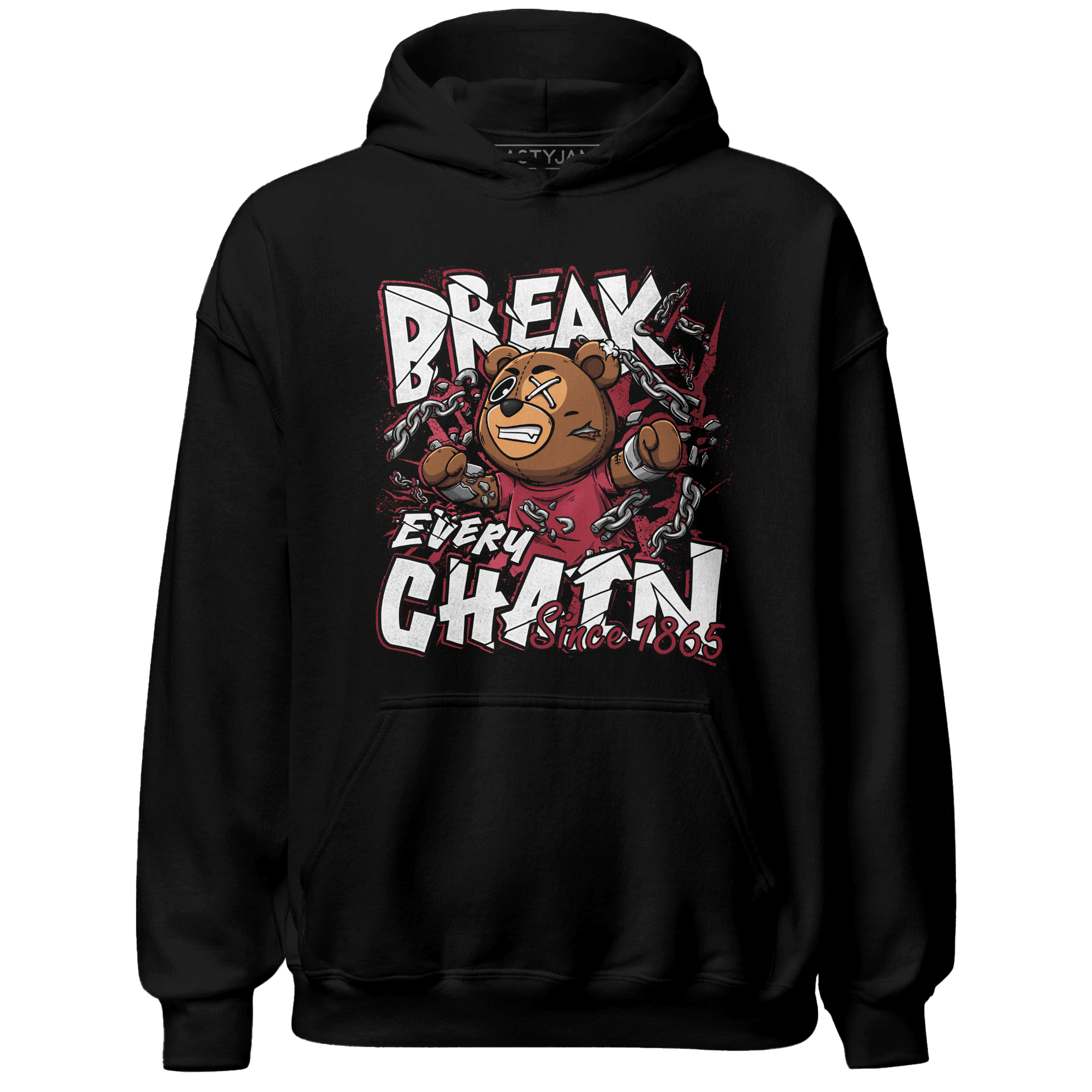 High 85 Metallic Burgundy 1s Hoodie Match BER Break Chain - NastyJamz