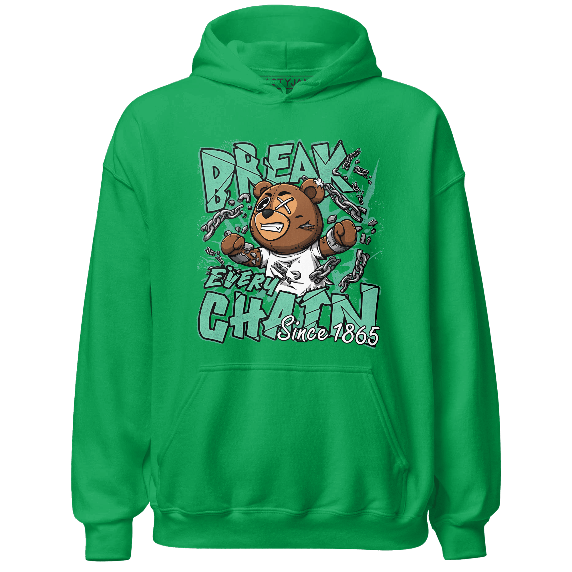 High OG Green Glow 1s Hoodie Match BER Break Chain - NastyJamz