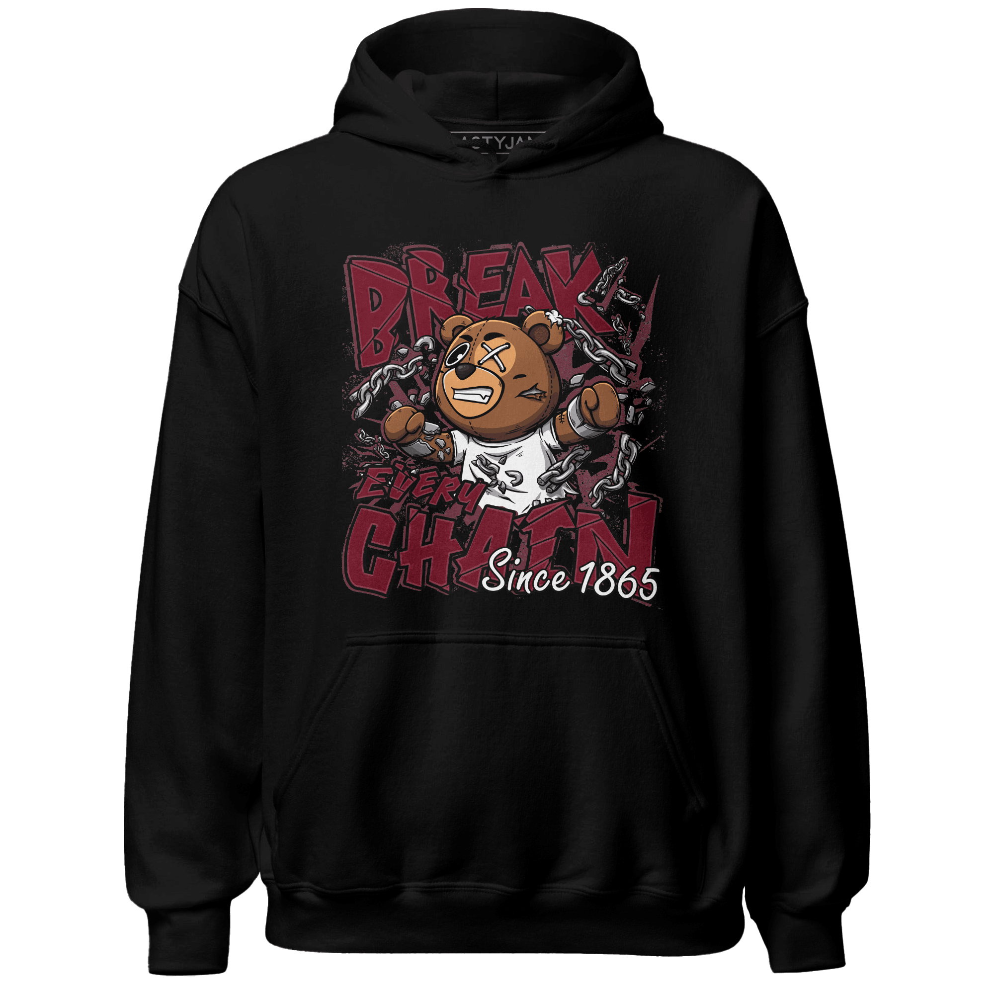 High White Team Red 1s Hoodie Match BER Break Chain - NastyJamz