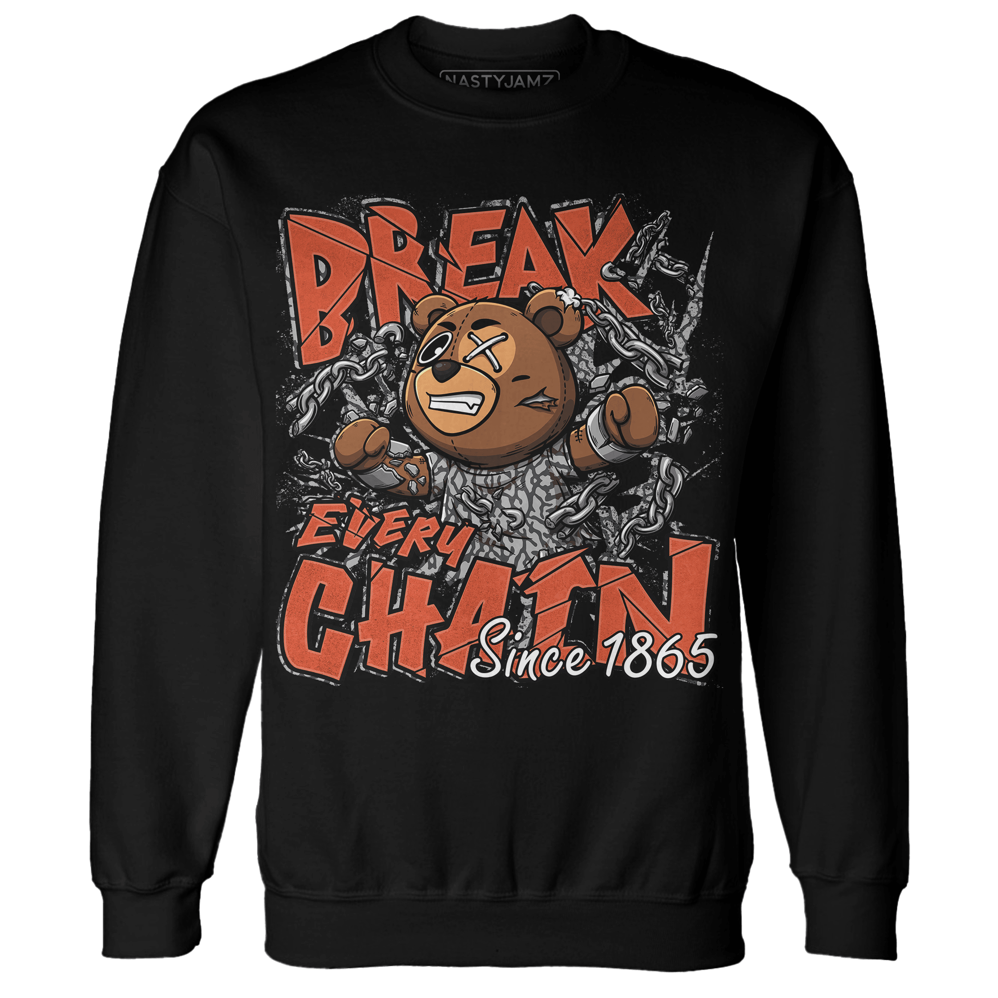 Georgia Peach 3s Sweatshirt Match BER Break Chain - NastyJamz
