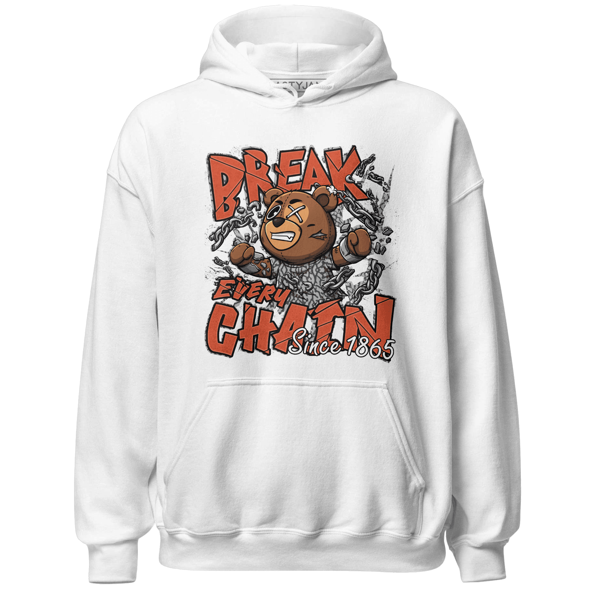 Georgia Peach 3s Hoodie Match BER Break Chain - NastyJamz