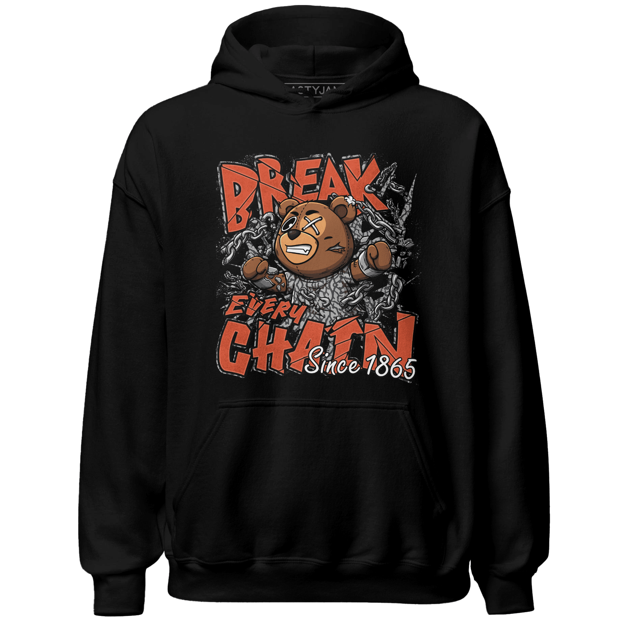 Georgia Peach 3s Hoodie Match BER Break Chain - NastyJamz
