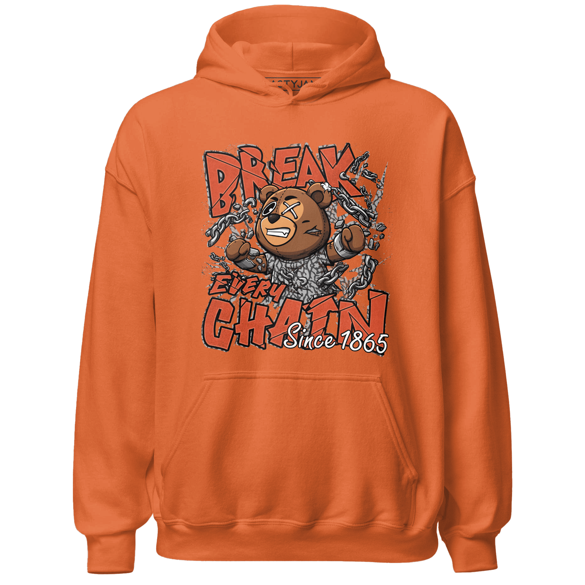 Georgia Peach 3s Hoodie Match BER Break Chain - NastyJamz