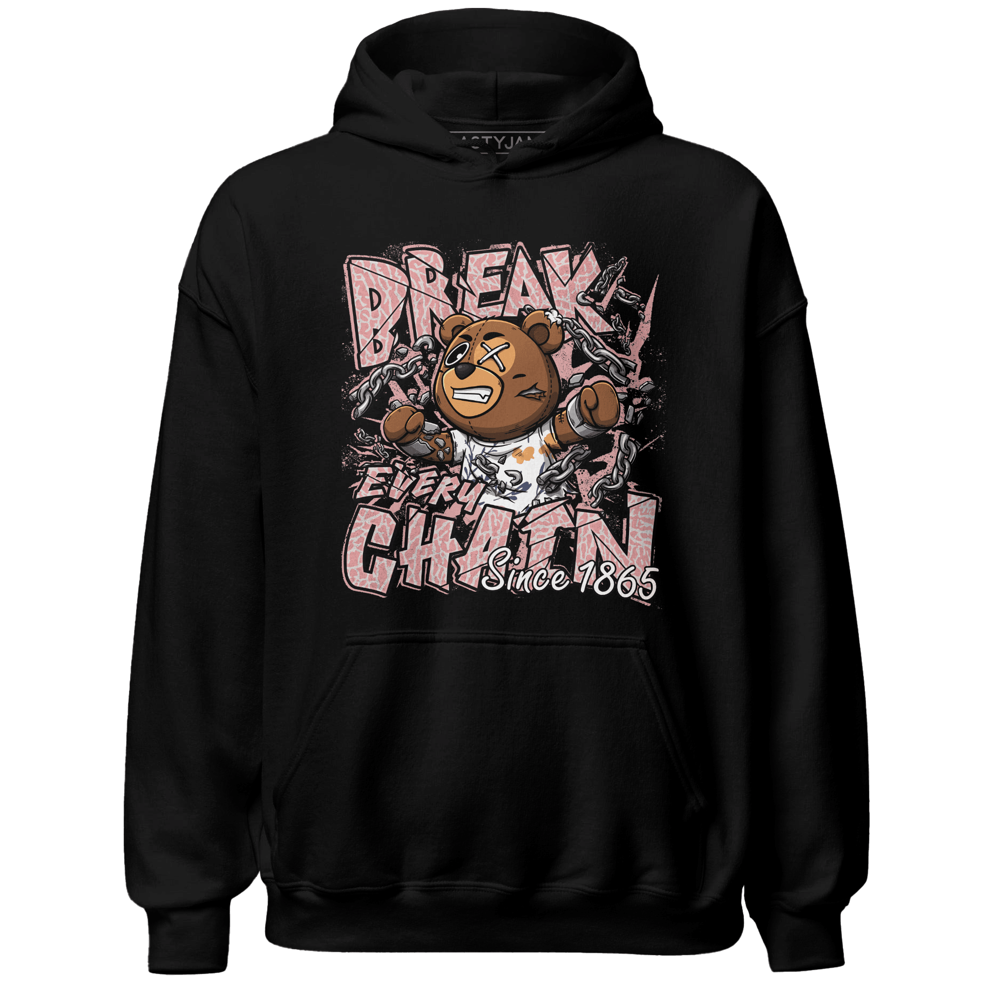 Red Stardust 3s Hoodie Match BER Break Chain - NastyJamz
