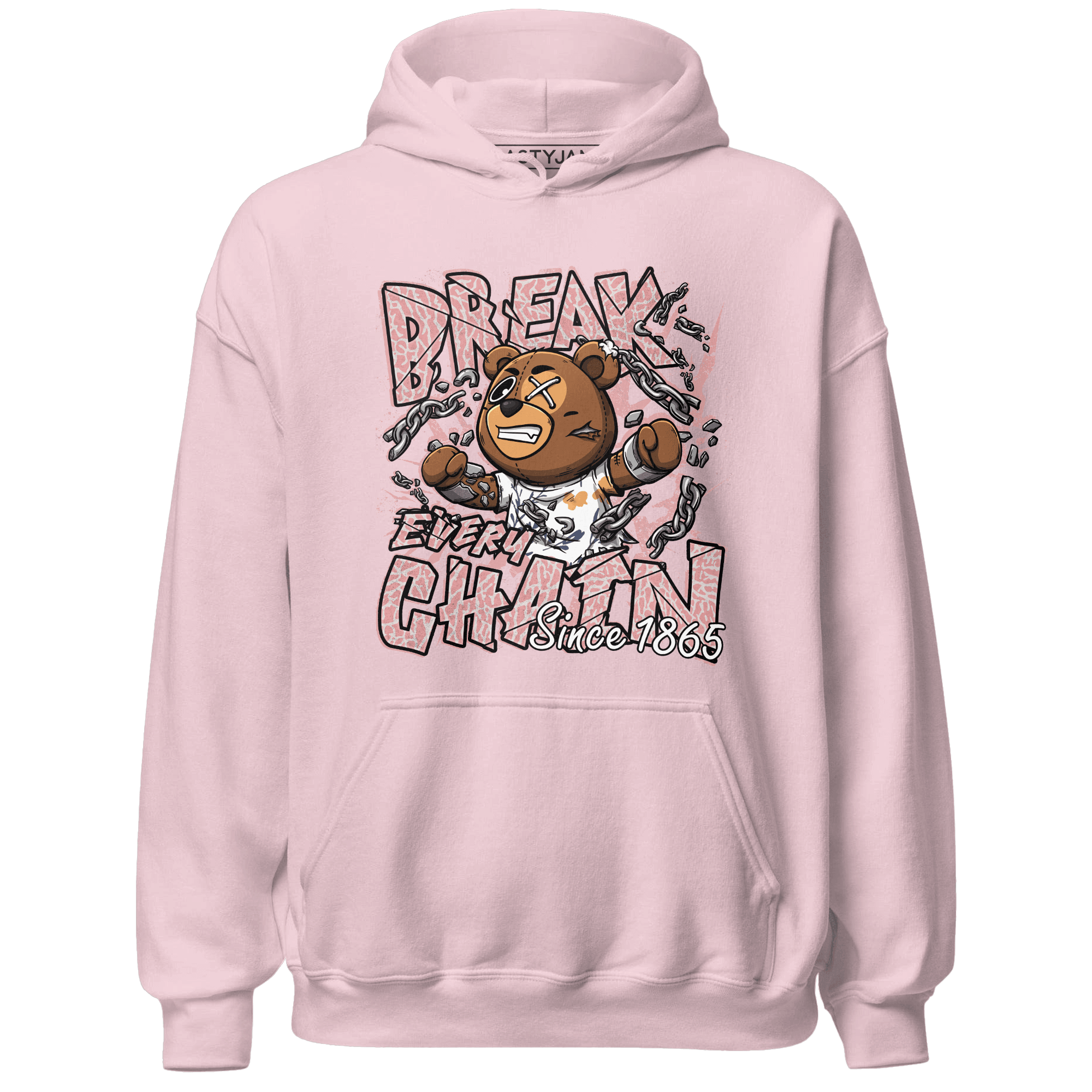 Red Stardust 3s Hoodie Match BER Break Chain - NastyJamz