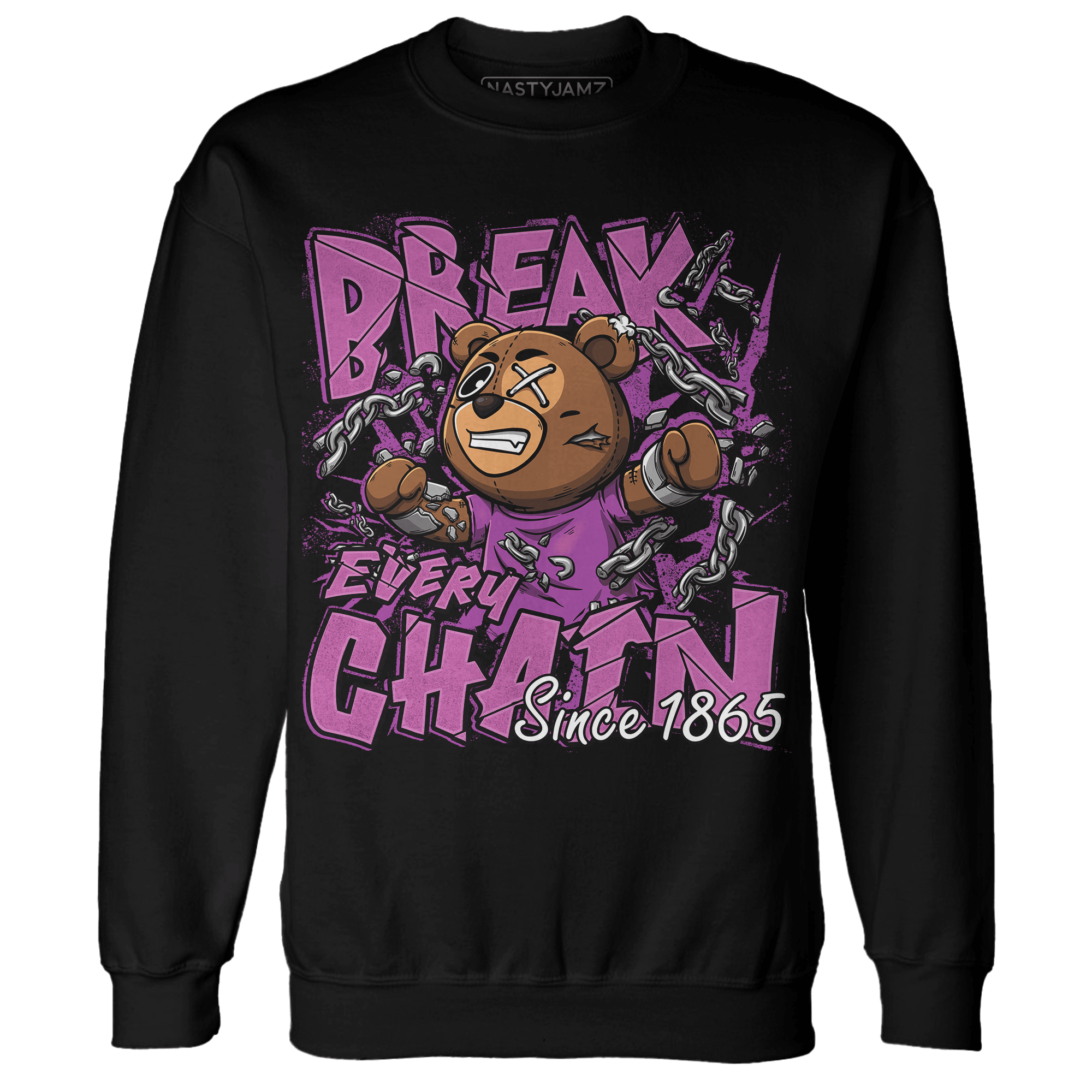 GS Hyper Violet 4s Sweatshirt Match BER Break Chain - NastyJamz