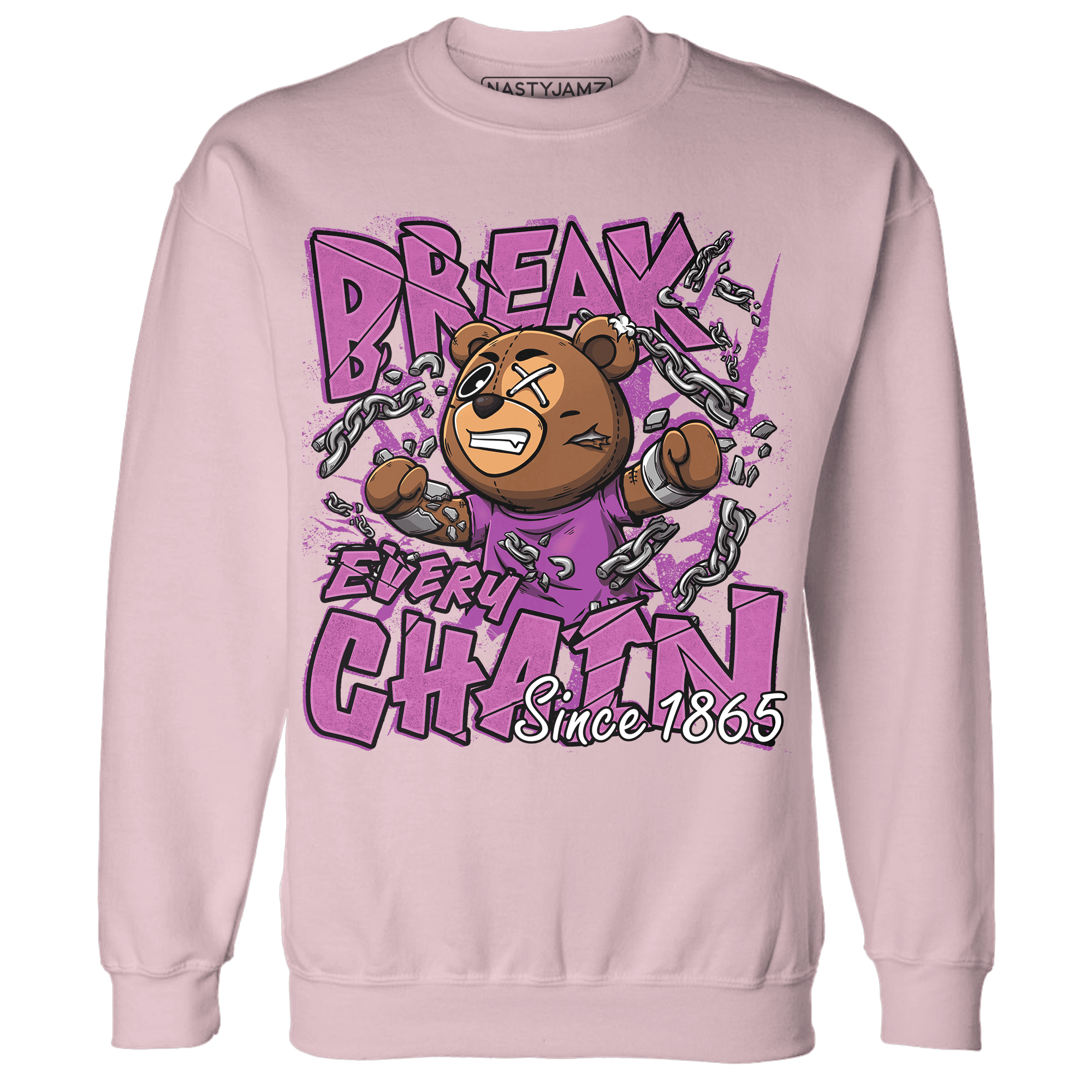 GS Hyper Violet 4s Sweatshirt Match BER Break Chain - NastyJamz