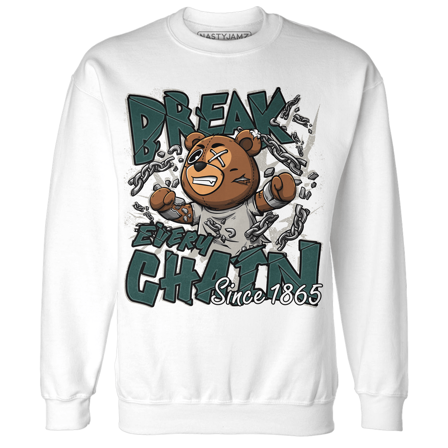 Oxidized Green 4s Sweatshirt Match BER Break Chain - NastyJamz