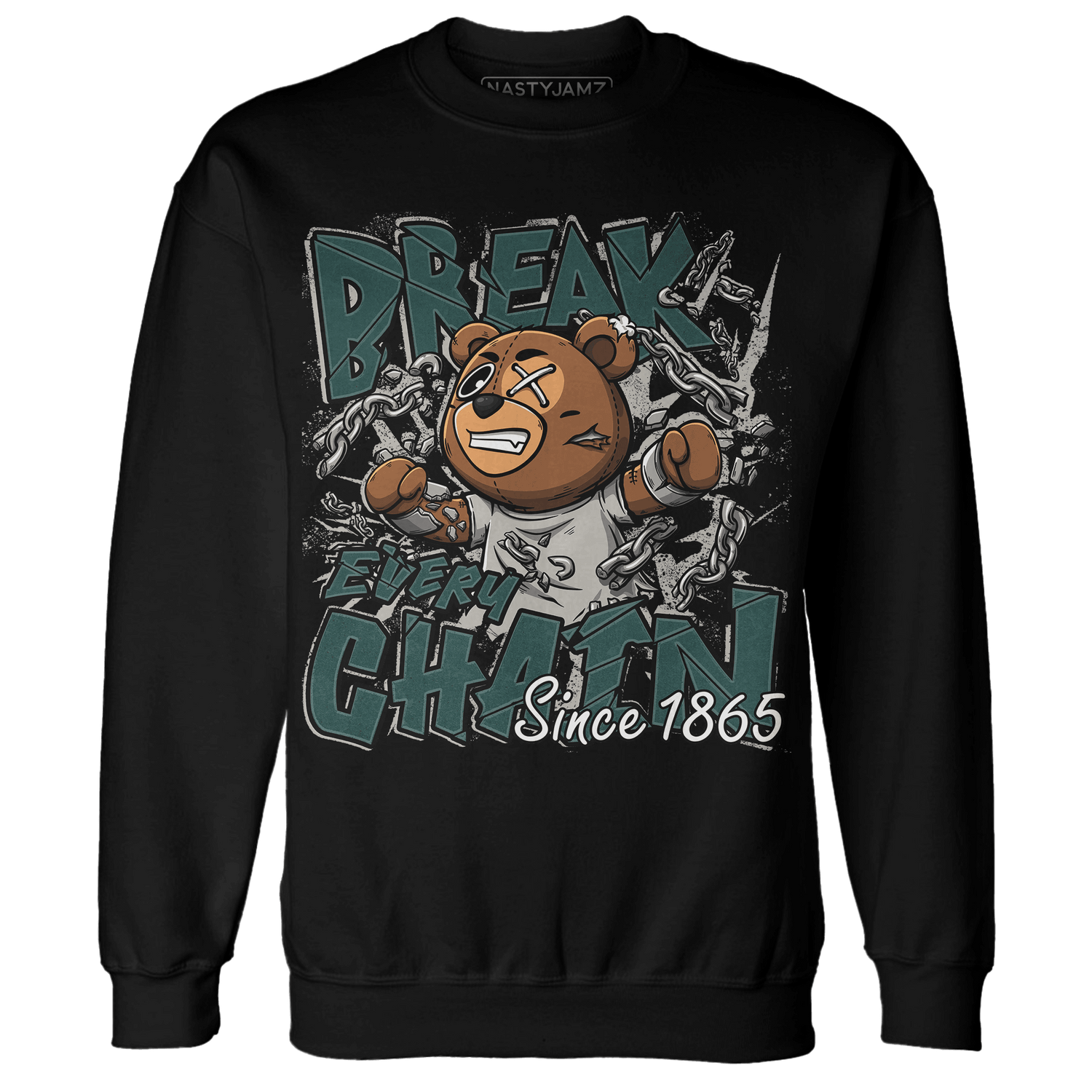 Oxidized Green 4s Sweatshirt Match BER Break Chain - NastyJamz