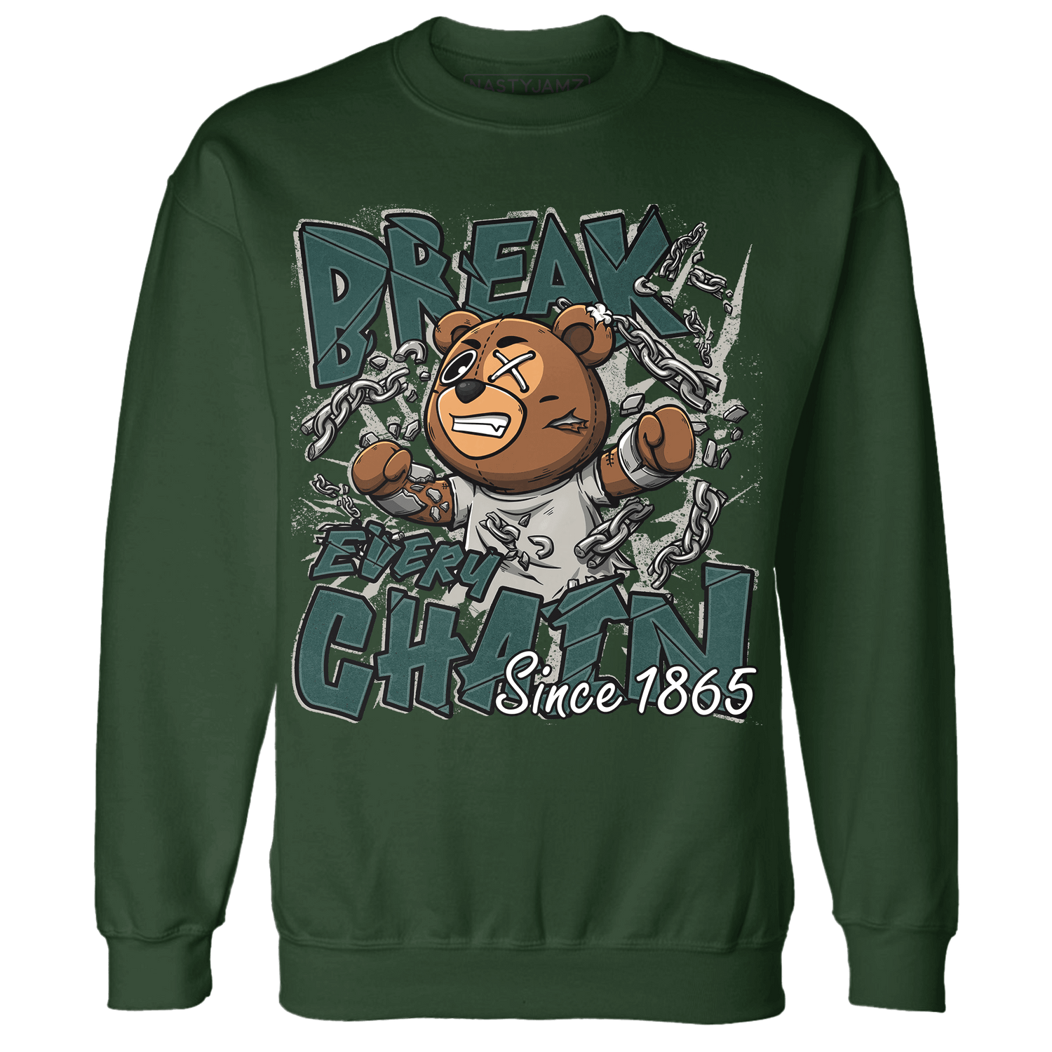 Oxidized Green 4s Sweatshirt Match BER Break Chain - NastyJamz