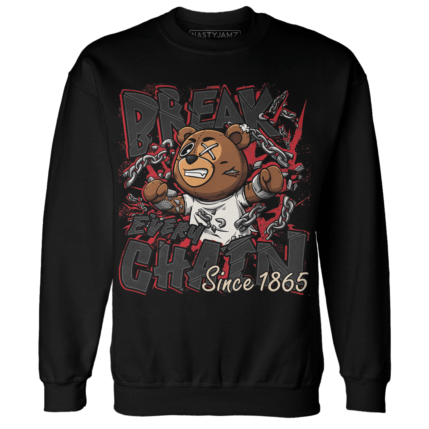 Jumman Jack University Red Sweatshirt Match BER Break Chain - NastyJamz