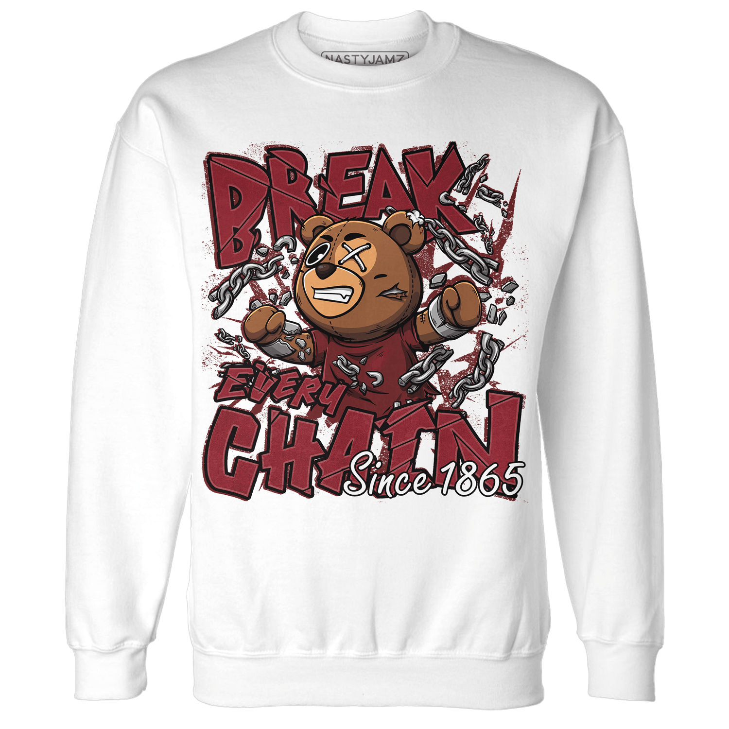 Cherry 12s Sweatshirt Match BER Break Chain - NastyJamz