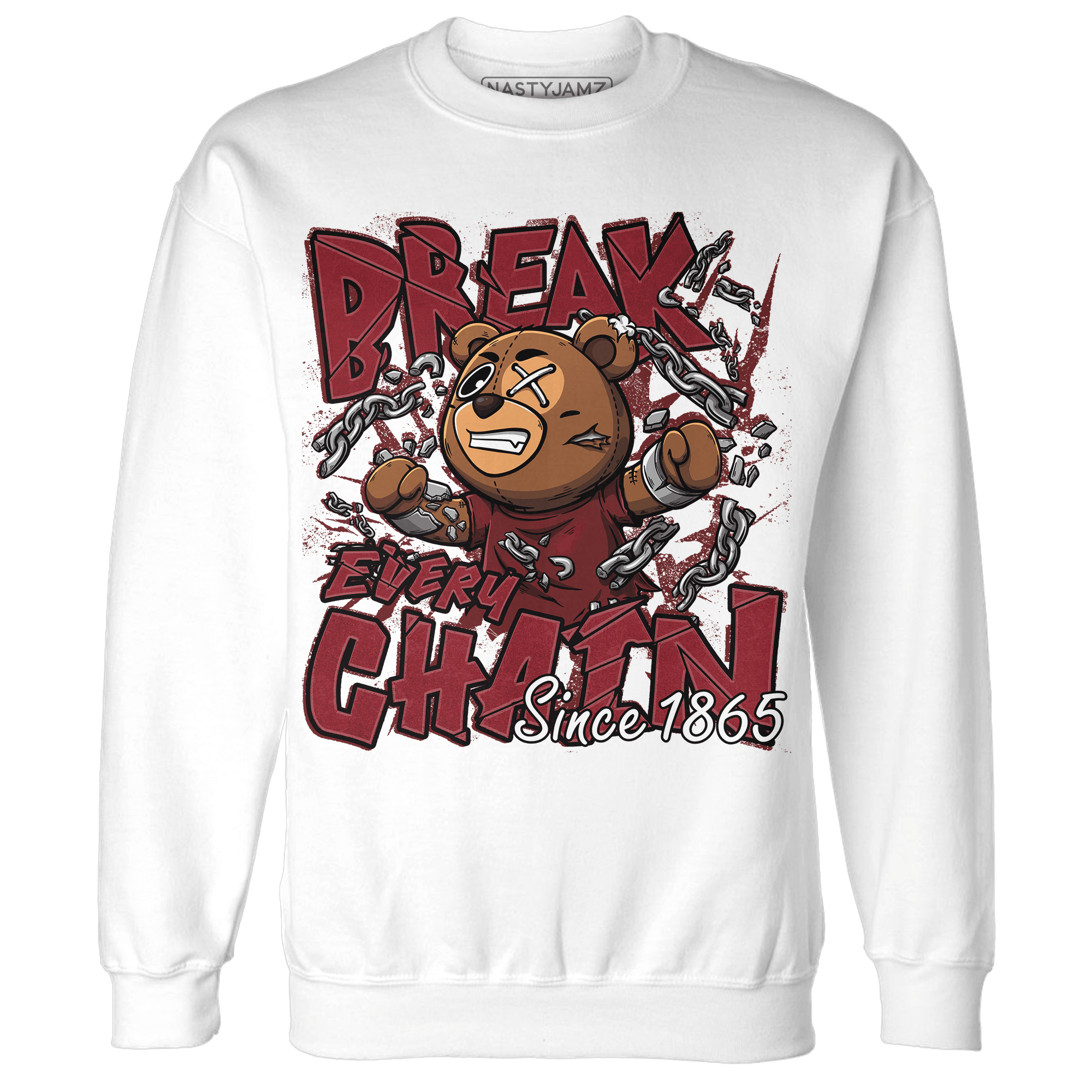Cherry 12s Sweatshirt Match BER Break Chain - NastyJamz