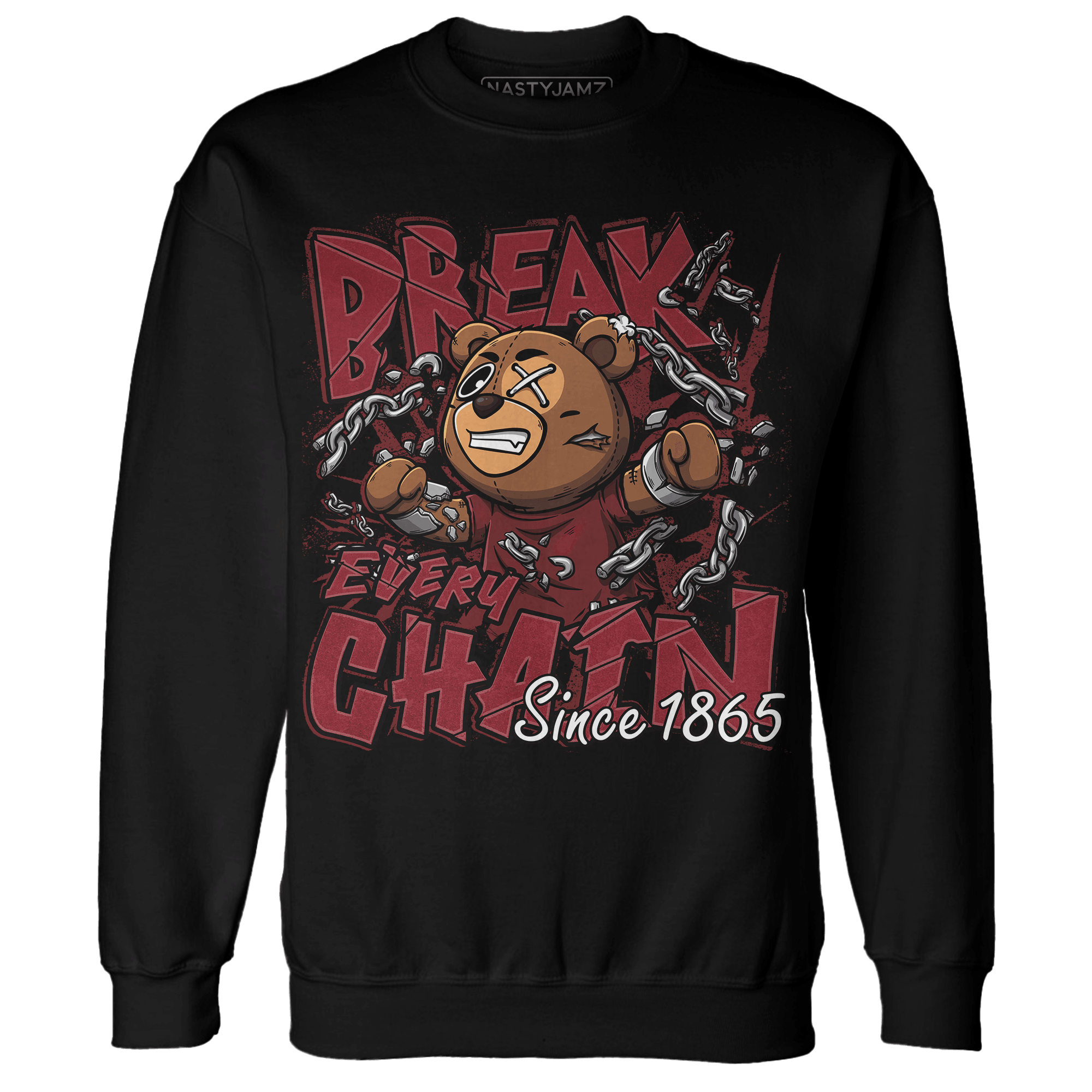 Cherry 12s Sweatshirt Match BER Break Chain - NastyJamz