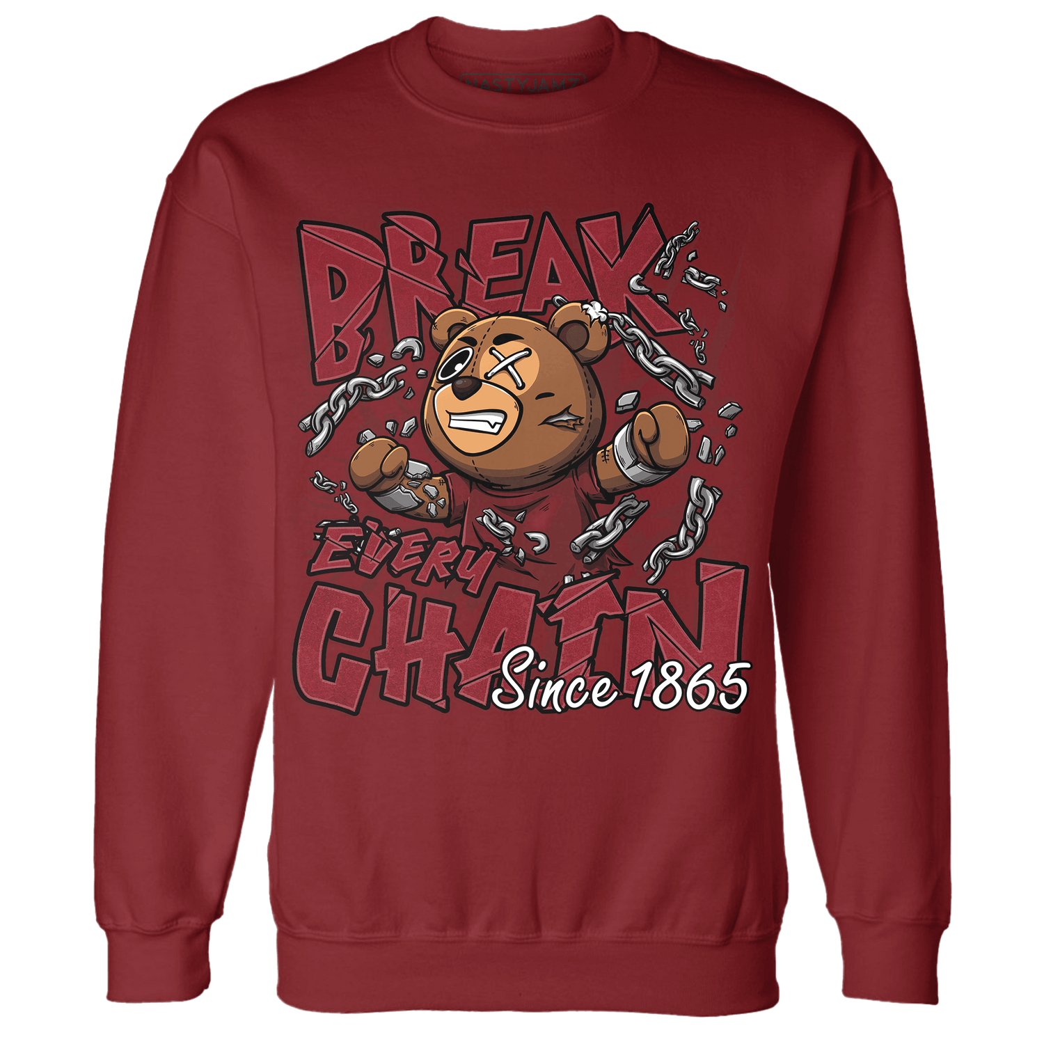 Cherry 12s Sweatshirt Match BER Break Chain - NastyJamz