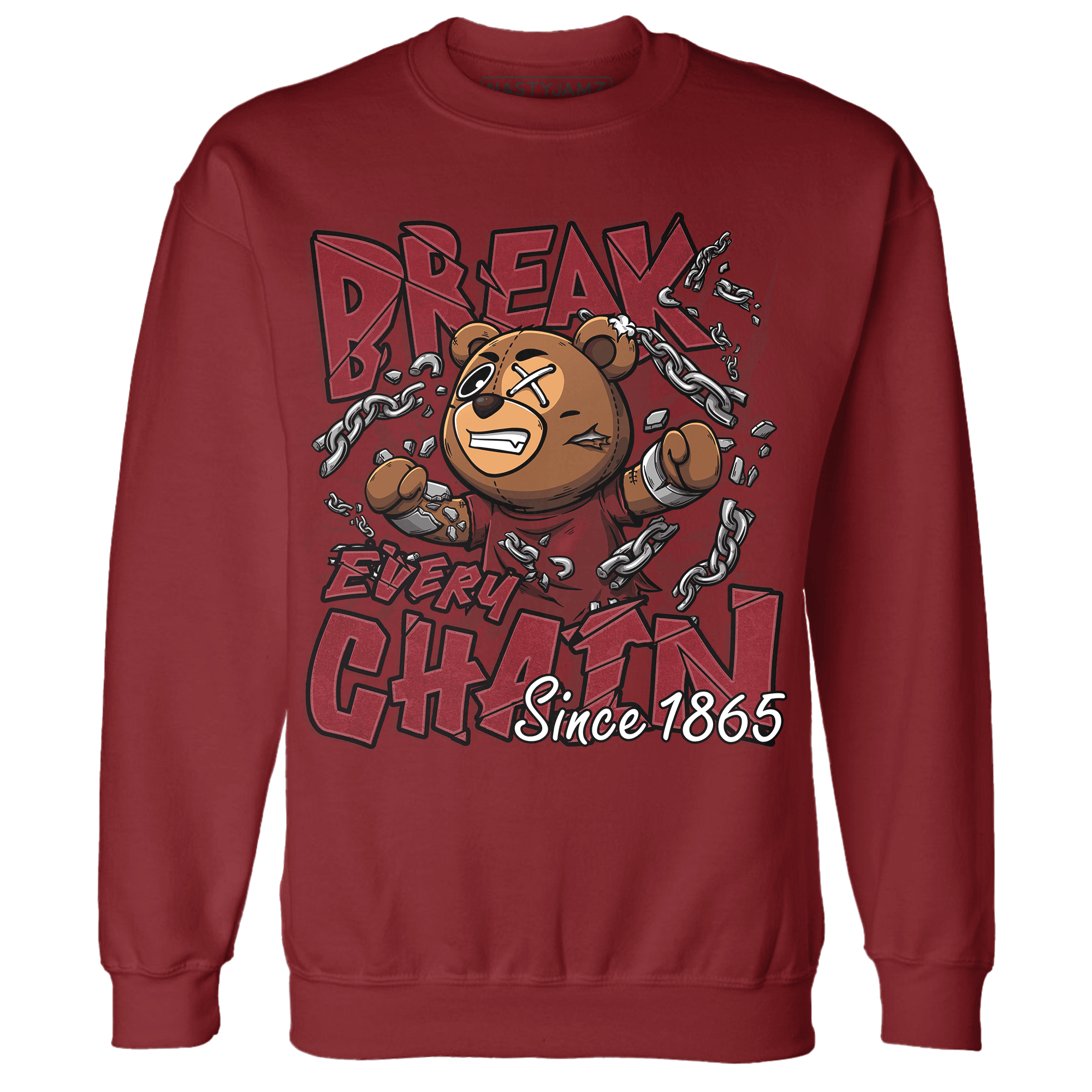 Cherry 12s Sweatshirt Match BER Break Chain - NastyJamz