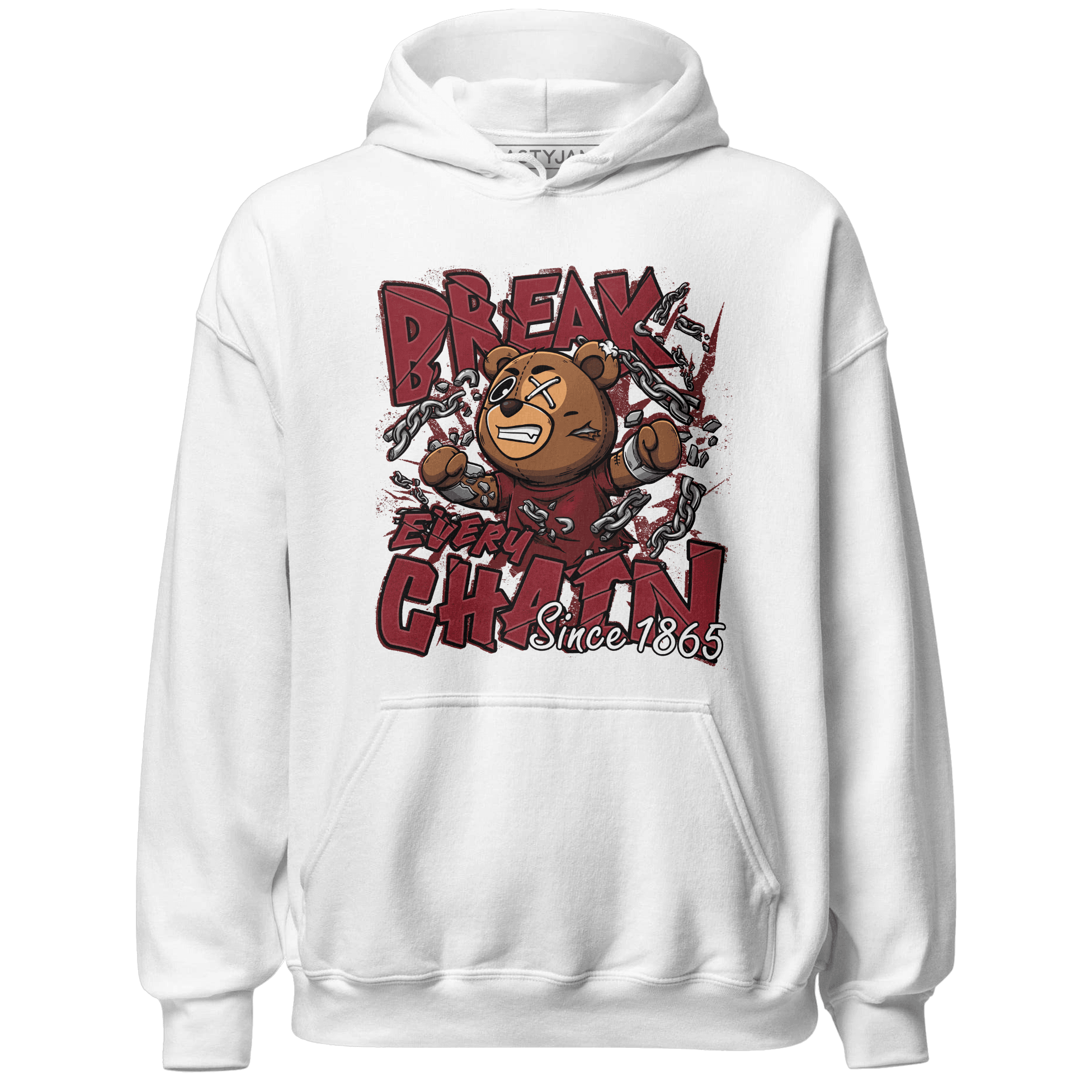 Cherry 12s Hoodie Match BER Break Chain - NastyJamz