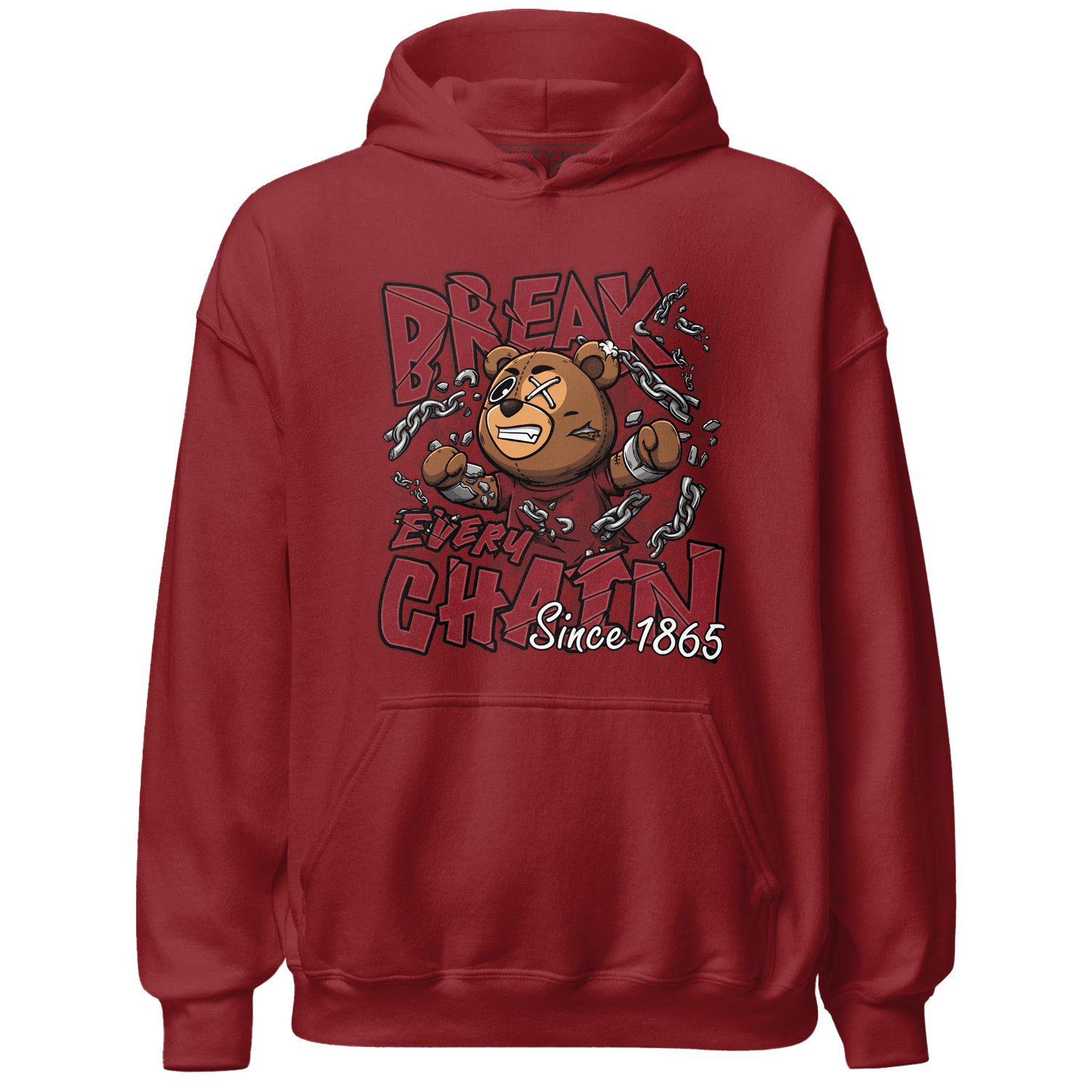 Cherry 12s Hoodie Match BER Break Chain - NastyJamz