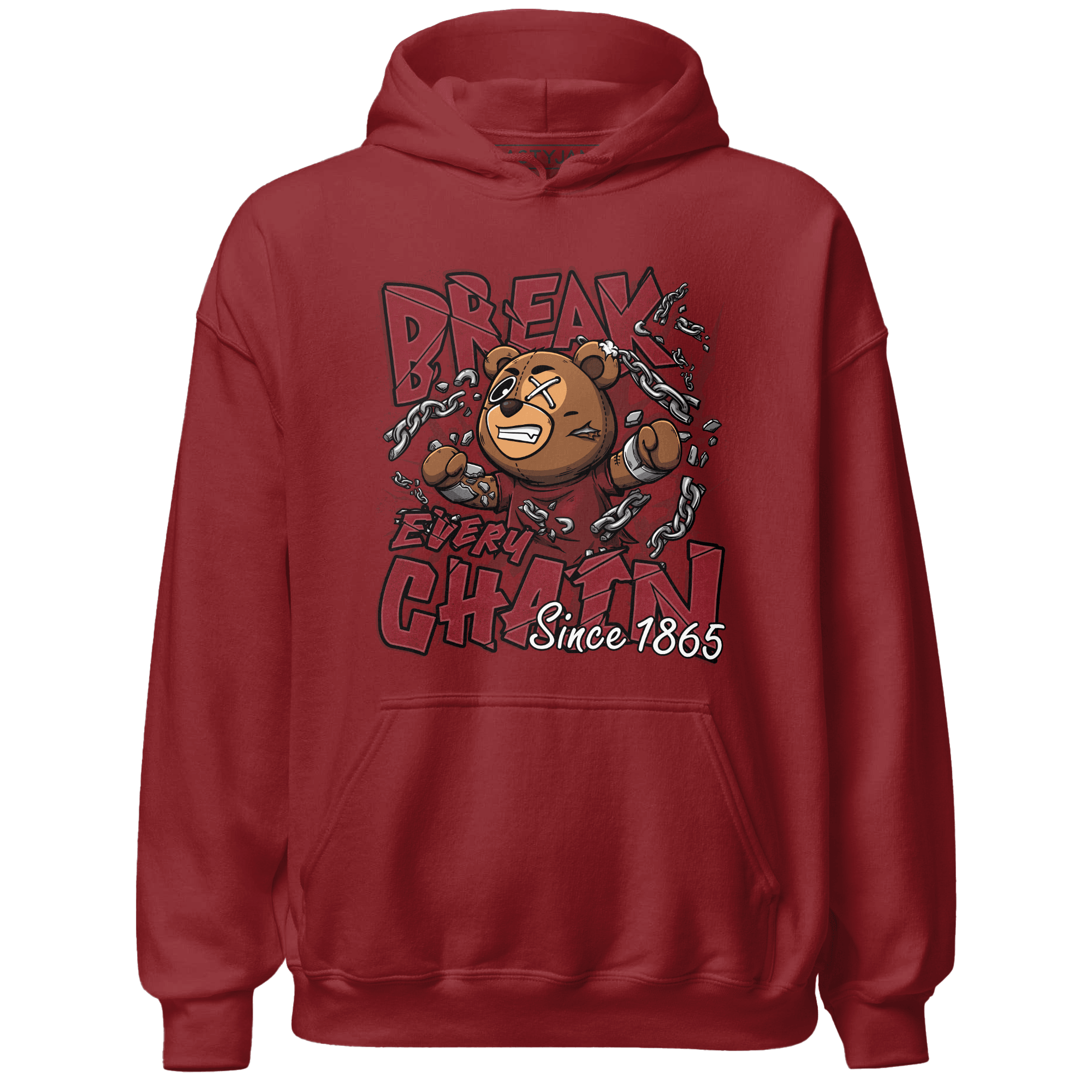 Cherry 12s Hoodie Match BER Break Chain - NastyJamz