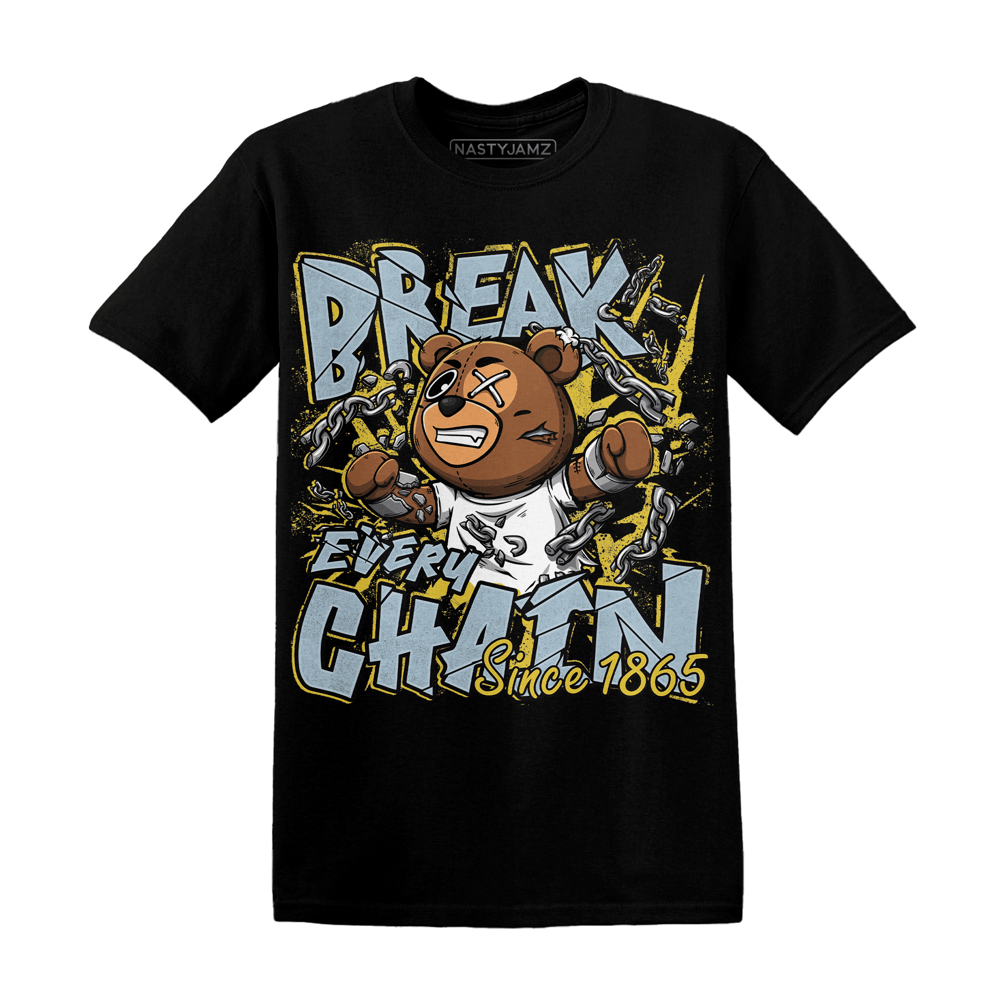 Blue Grey 13s T Shirt BER Break Chain - NastyJamz