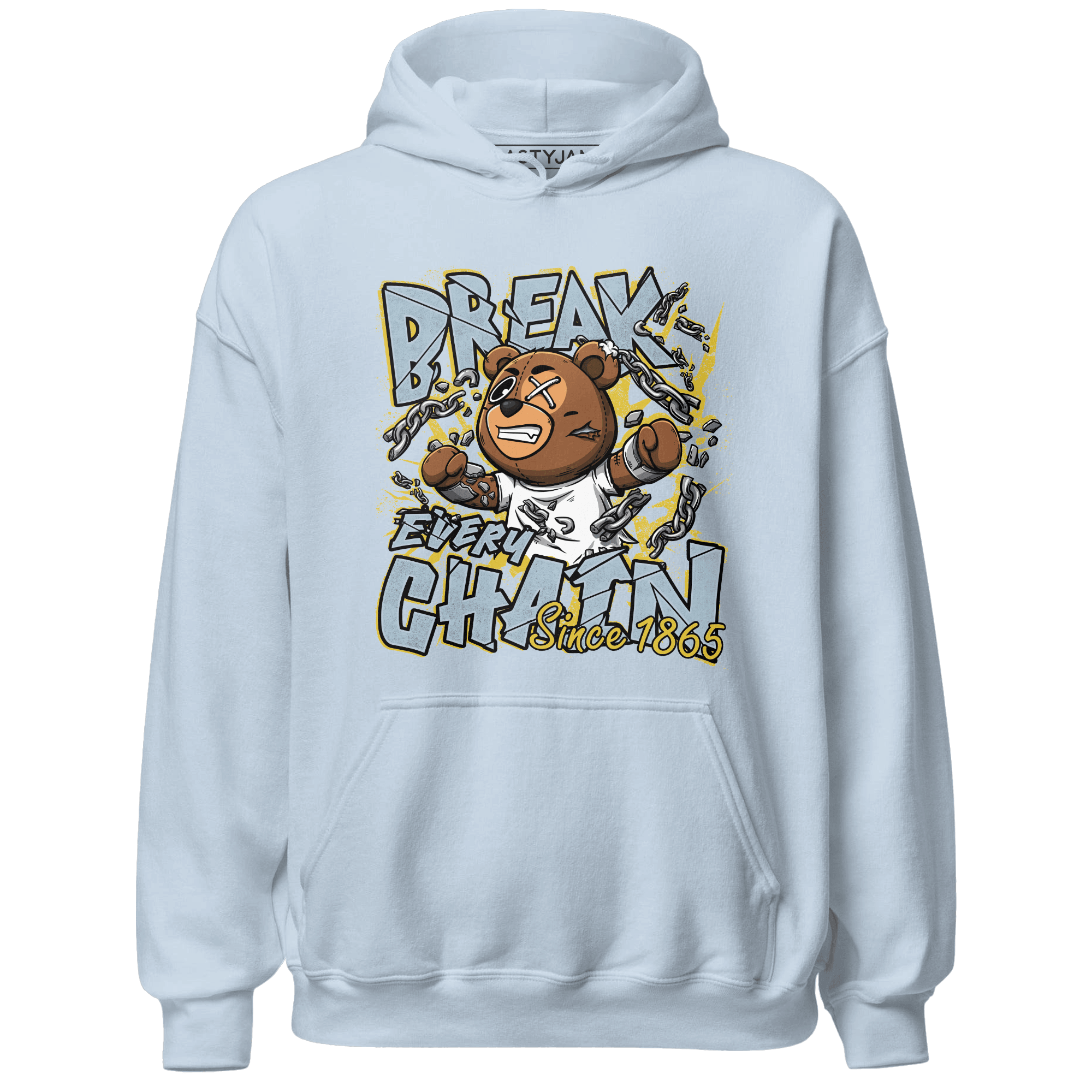 Blue Grey 13s Hoodie Match BER Break Chain - NastyJamz