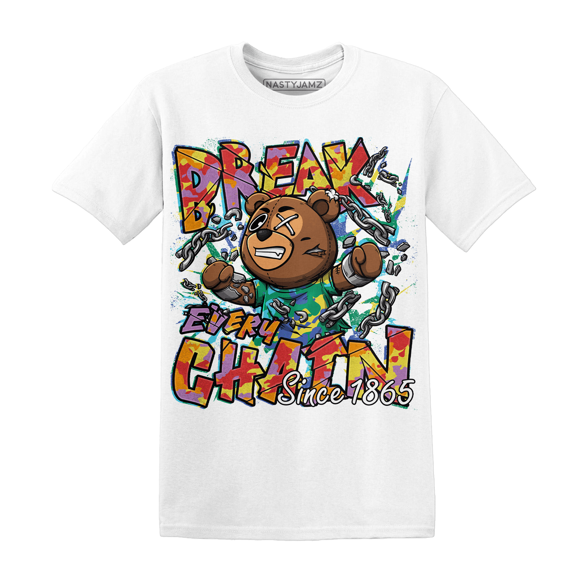 Mid GS Six Championships 1s T Shirt BER Break Chain - NastyJamz